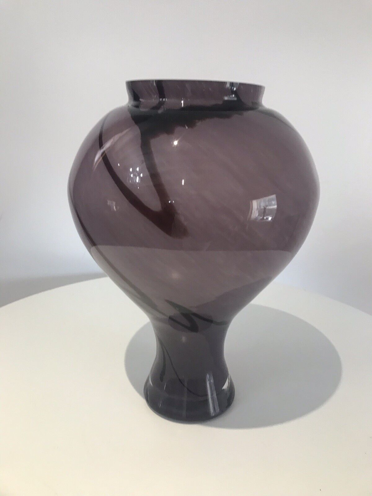 Stunning Large Murano Glass Vase With Purple Haze Design photo buy