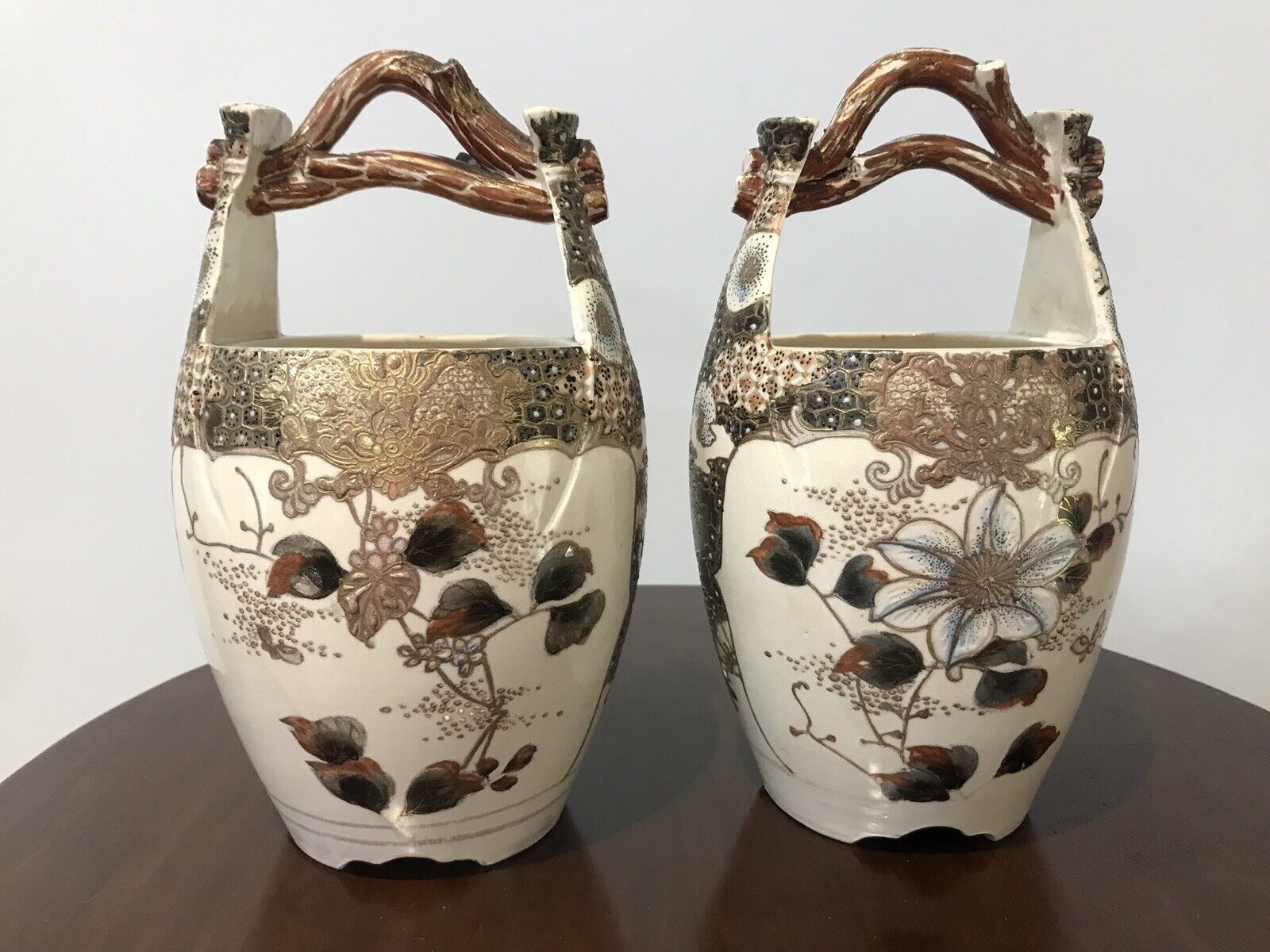 Fine Pair Japanese Antique Satsuma ‘Emperor Vases’ photo vinterior