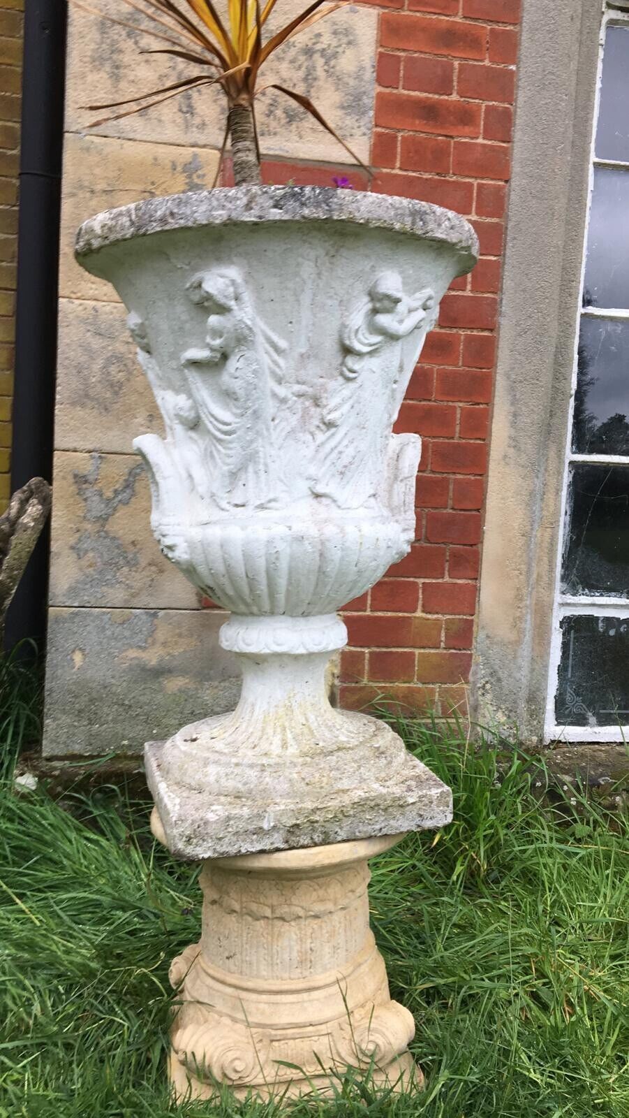 Classical Empire Style Roman Urn Adorned With Roman Mythological Figures