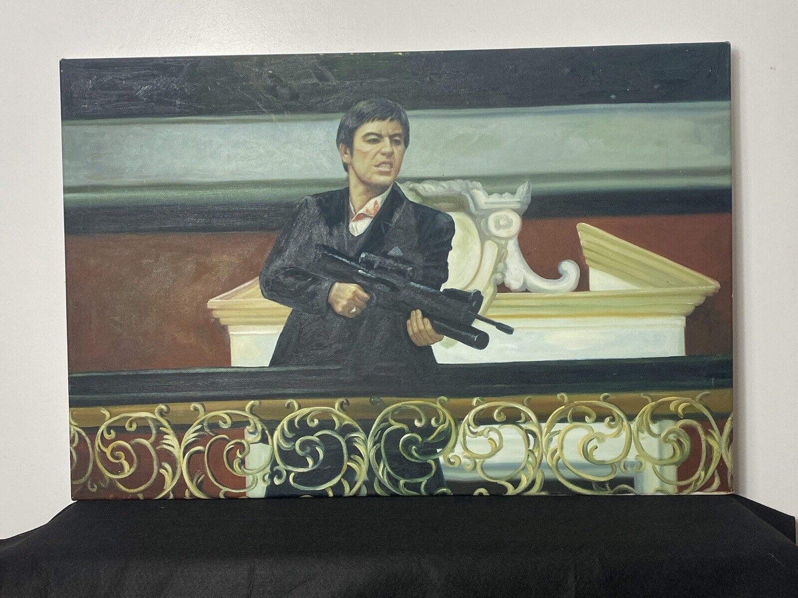 Iconic American Gangster Al Pacino ‘Scarface’ Oil Painting On Canvas photo Art