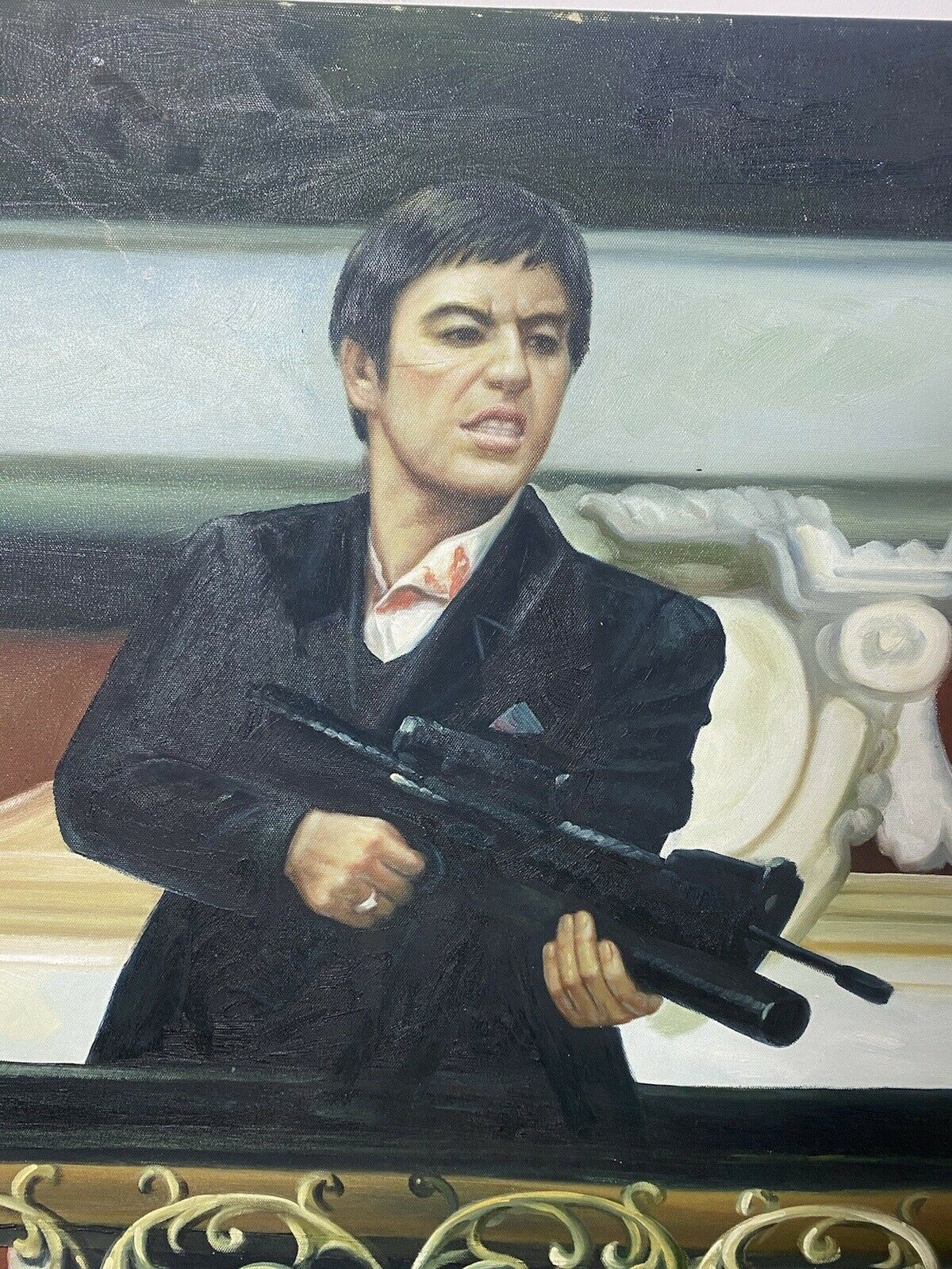photo furniture Iconic American Gangster Al Pacino ‘Scarface’ Oil Painting On Canvas