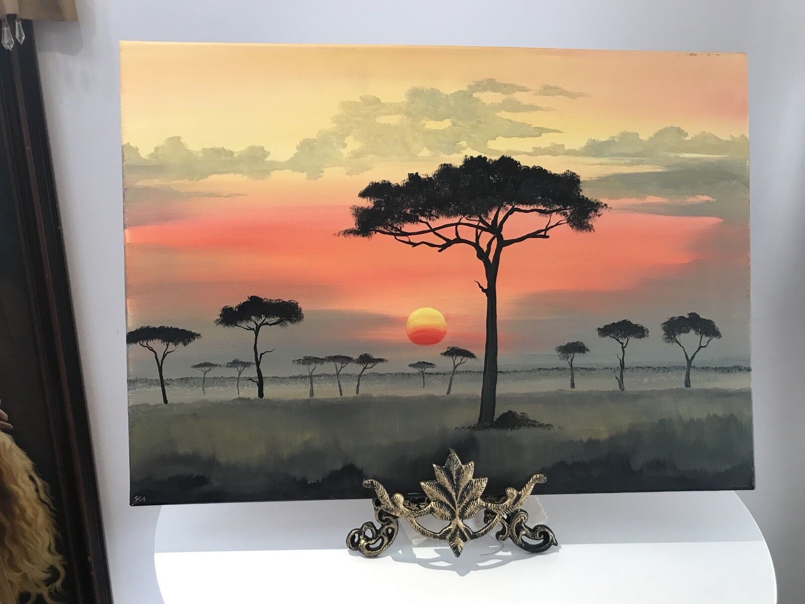 Original Oil Painting On Canvas Rare Aboriginal Australia