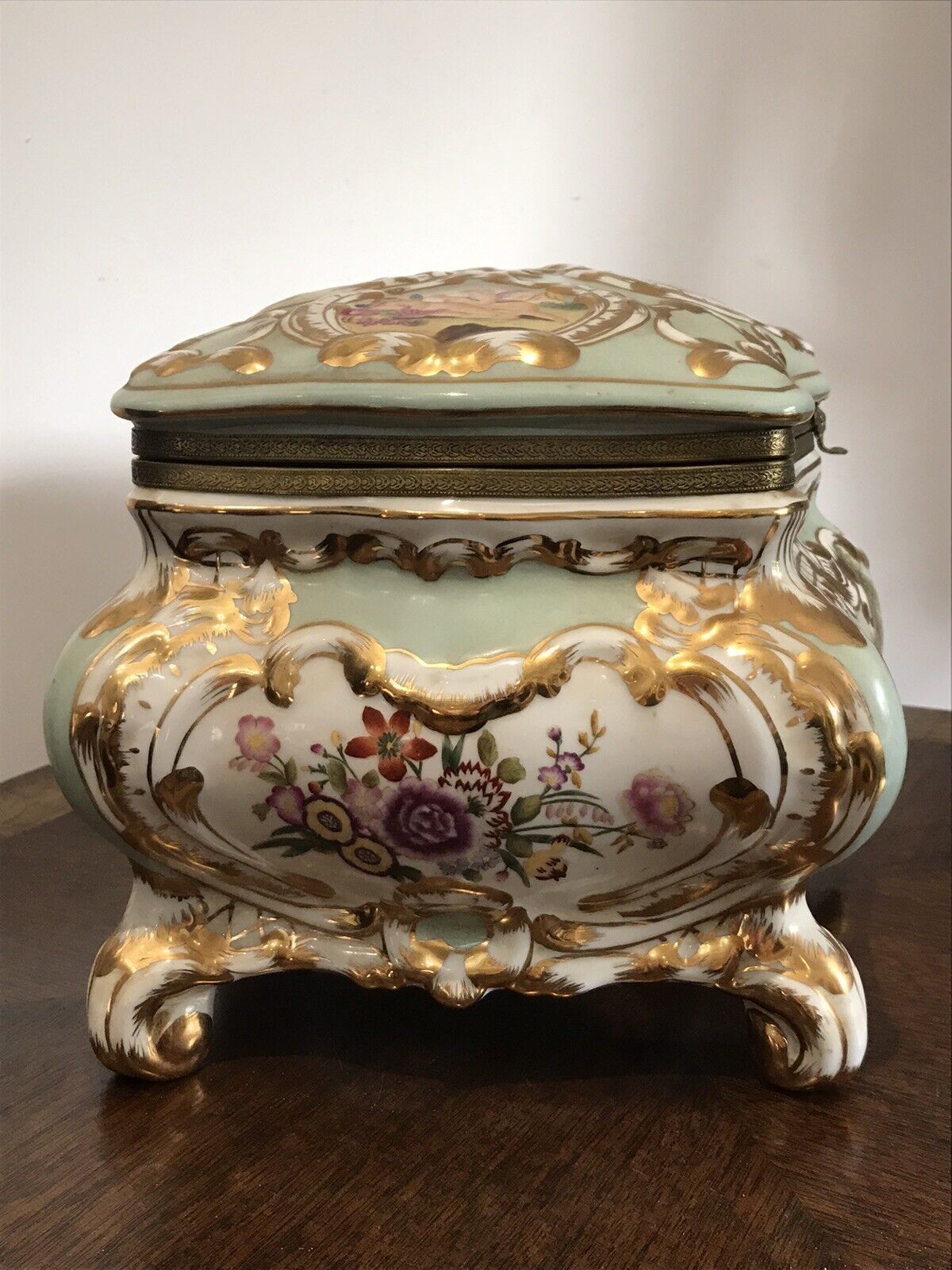 Stunning Object Of Virtue Marie Antoinette Sevres Style Porcelain Trinket Casket photo buy