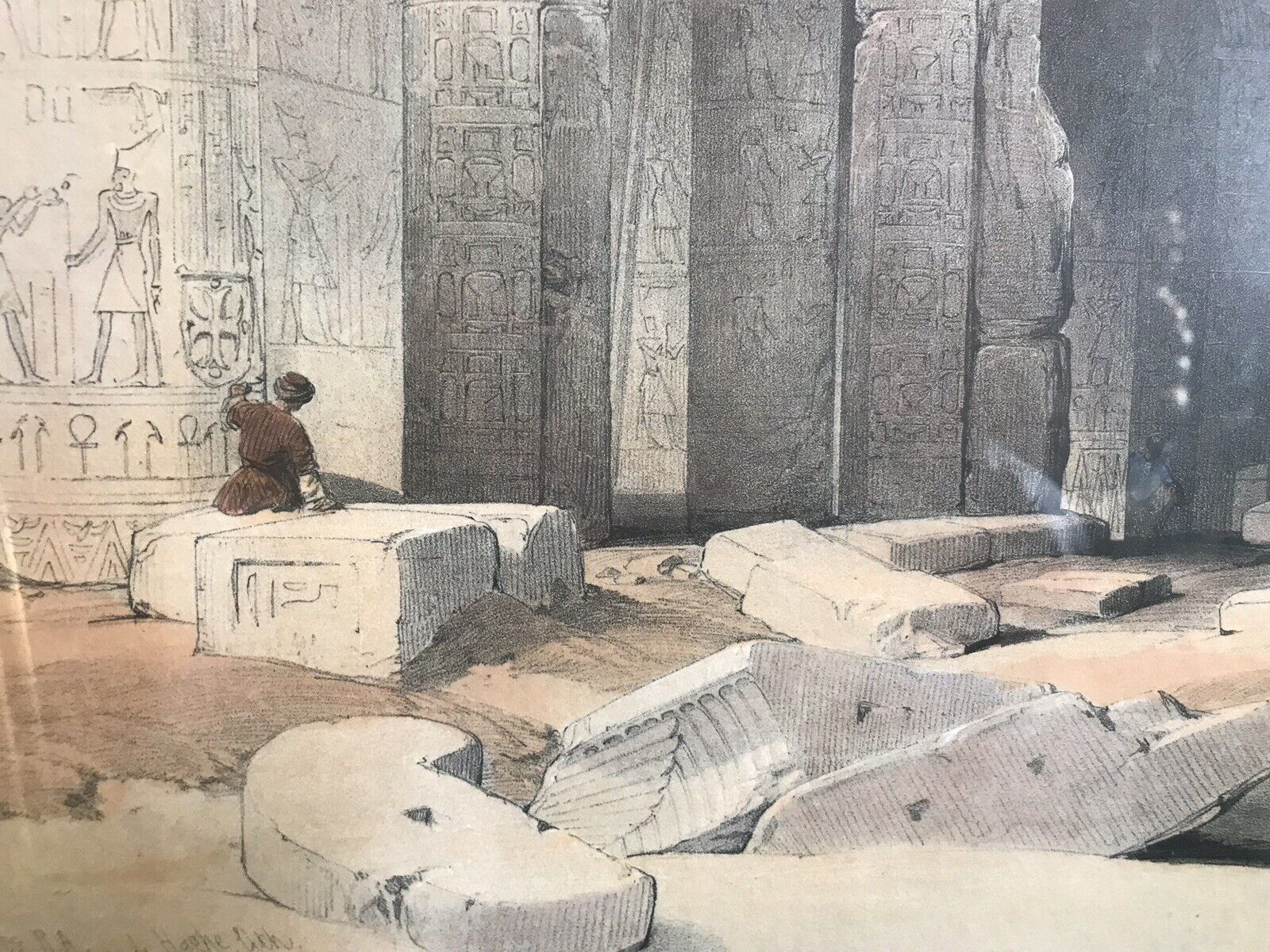 Fine Lithograph Grand Portico Of The Temple Of Philae David Roberts R.A photo Art