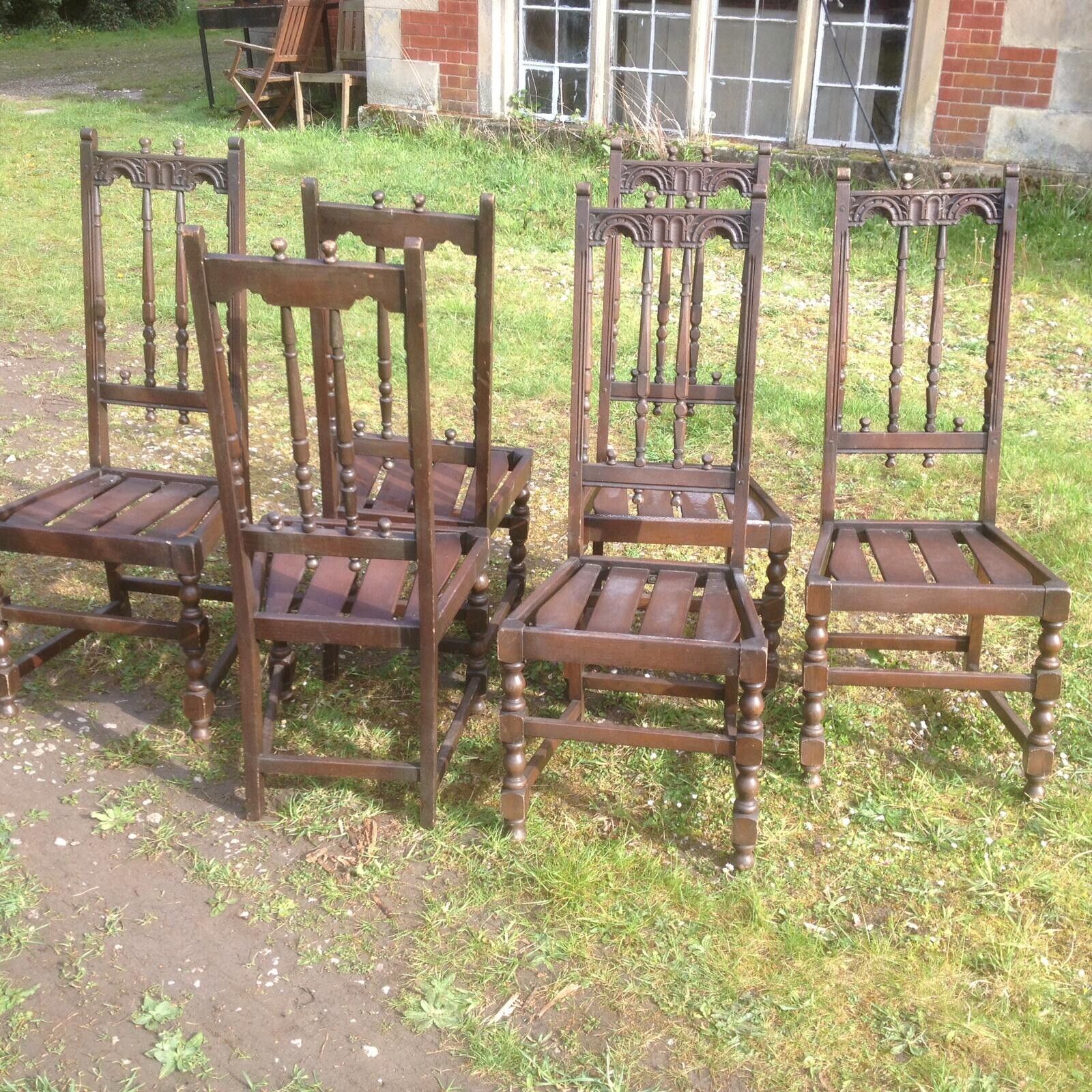 Country Style Ercol English Period Style Chairs Set Of 6 photo furniture