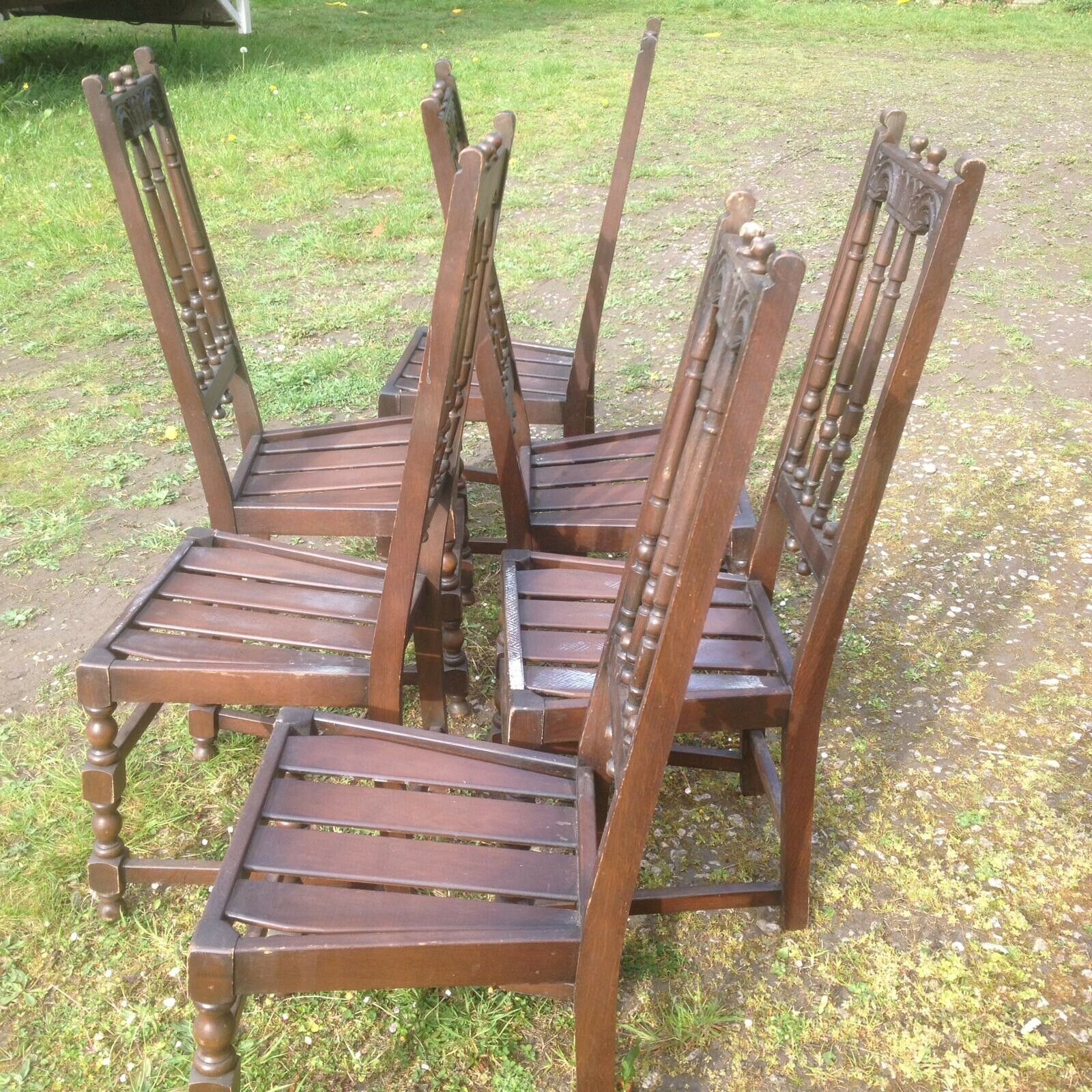 Country Style Ercol English Period Style Chairs Set Of 6 photo vintage