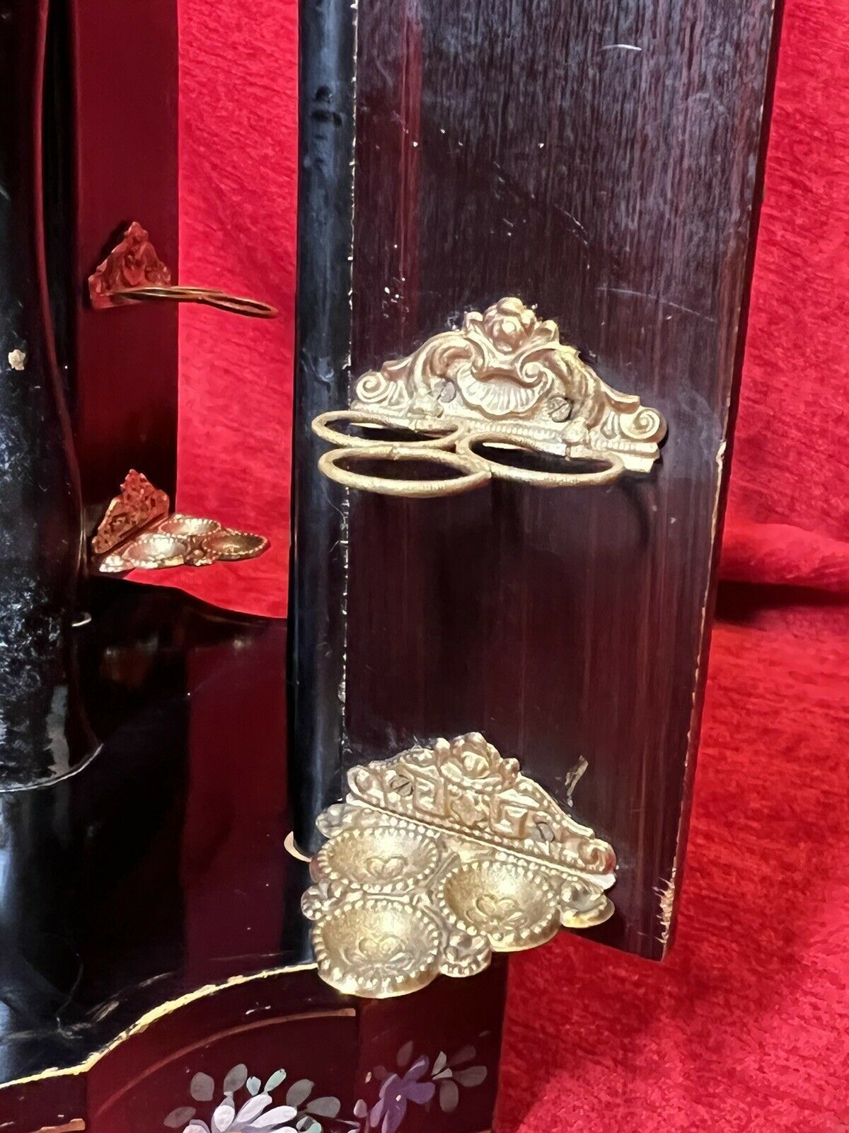 photo furniture Antique Swiss Reuge Musical Cigarette Carousel Adorned With Landscape Scenes