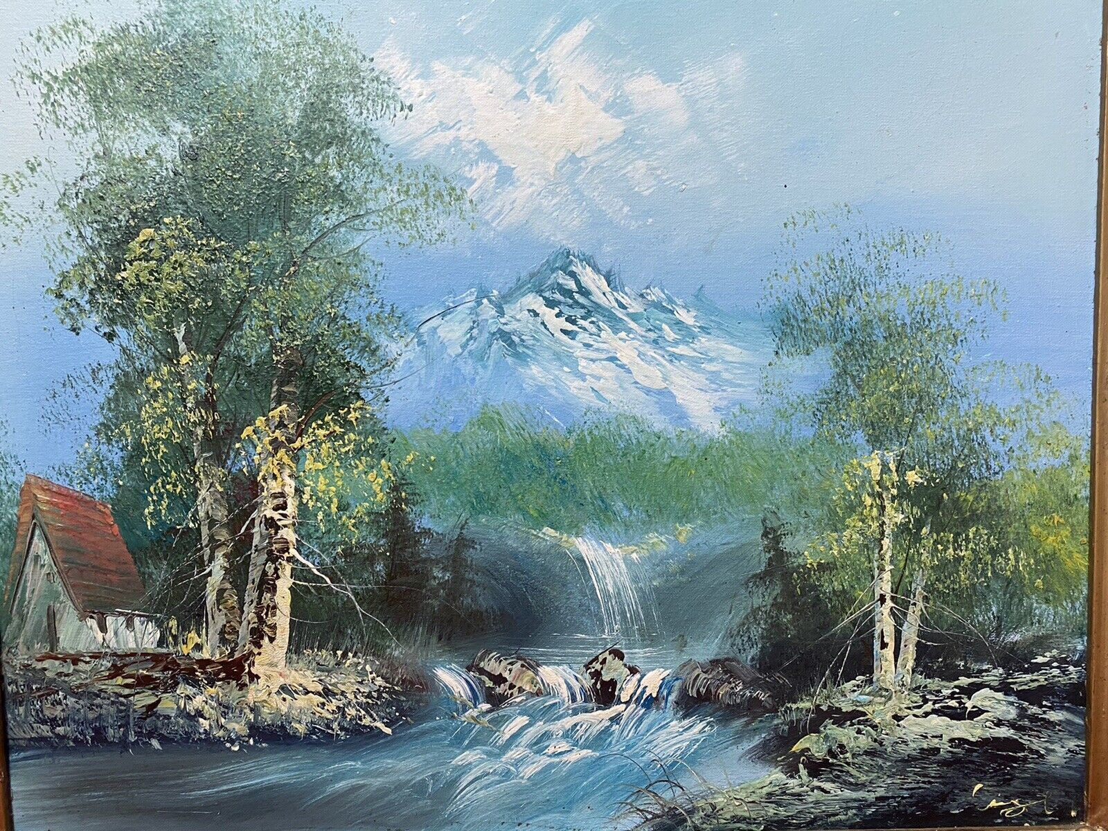 photo furniture Trio Of Fine Oil Paintings Of The Matterhorn Mountain In Landscape Signed