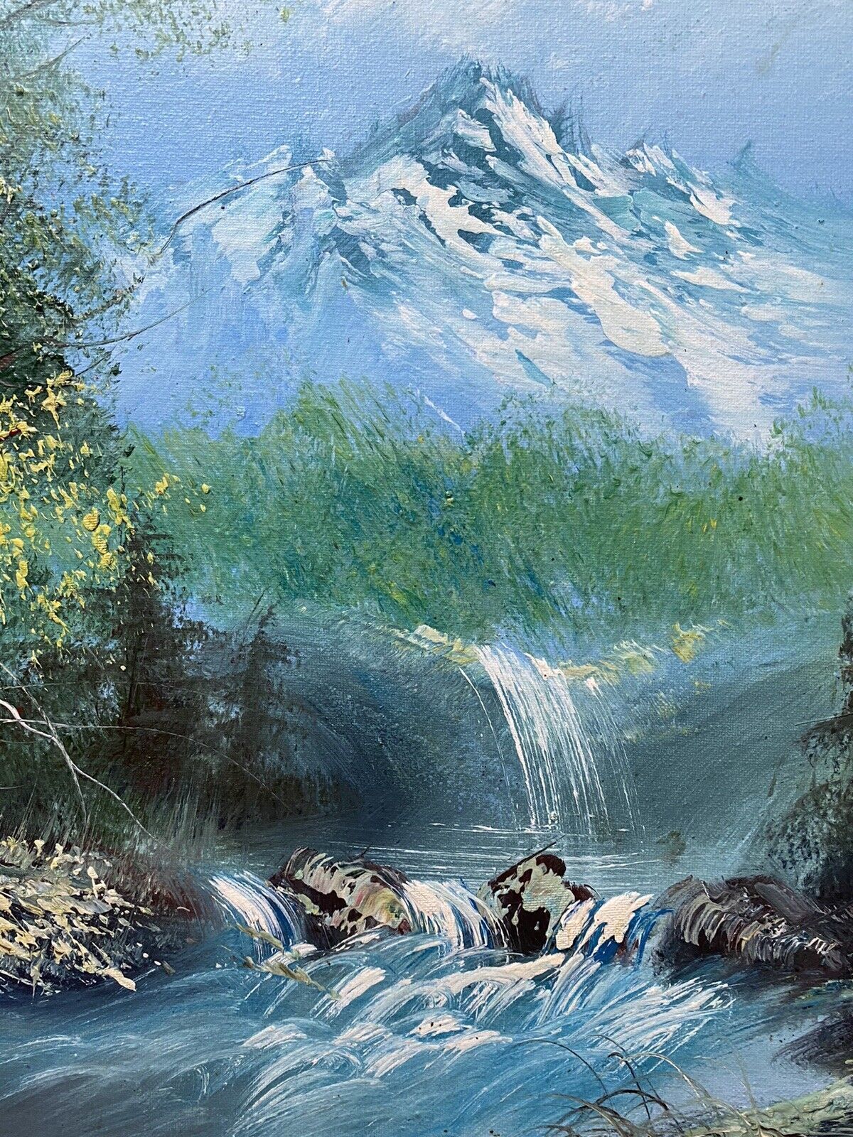 photo for sale Trio Of Fine Oil Paintings Of The Matterhorn Mountain In Landscape Signed