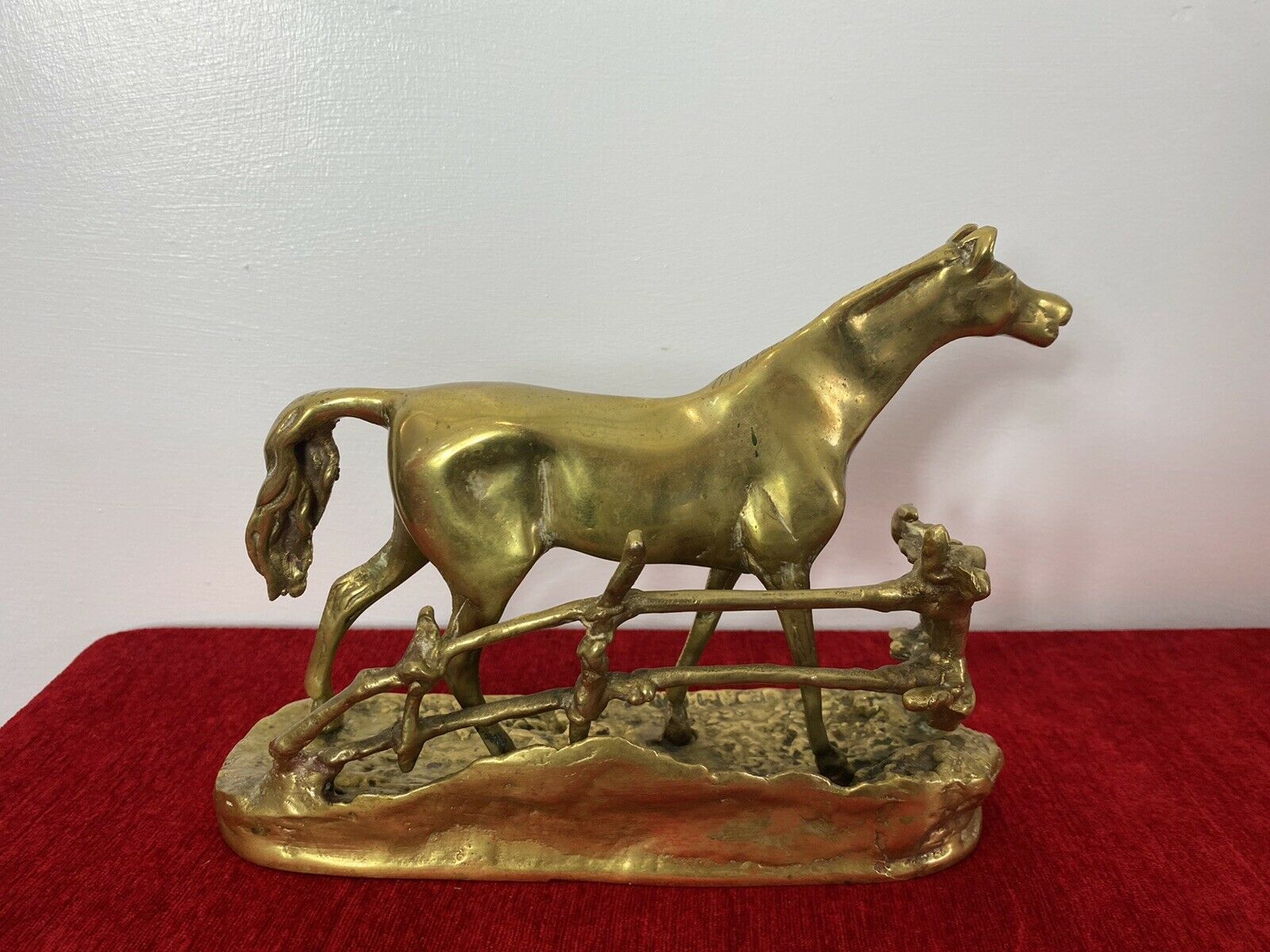 Brass Stallion Sculpture After P J Mene Titled Djinn Etalon Barbe photo 225.0