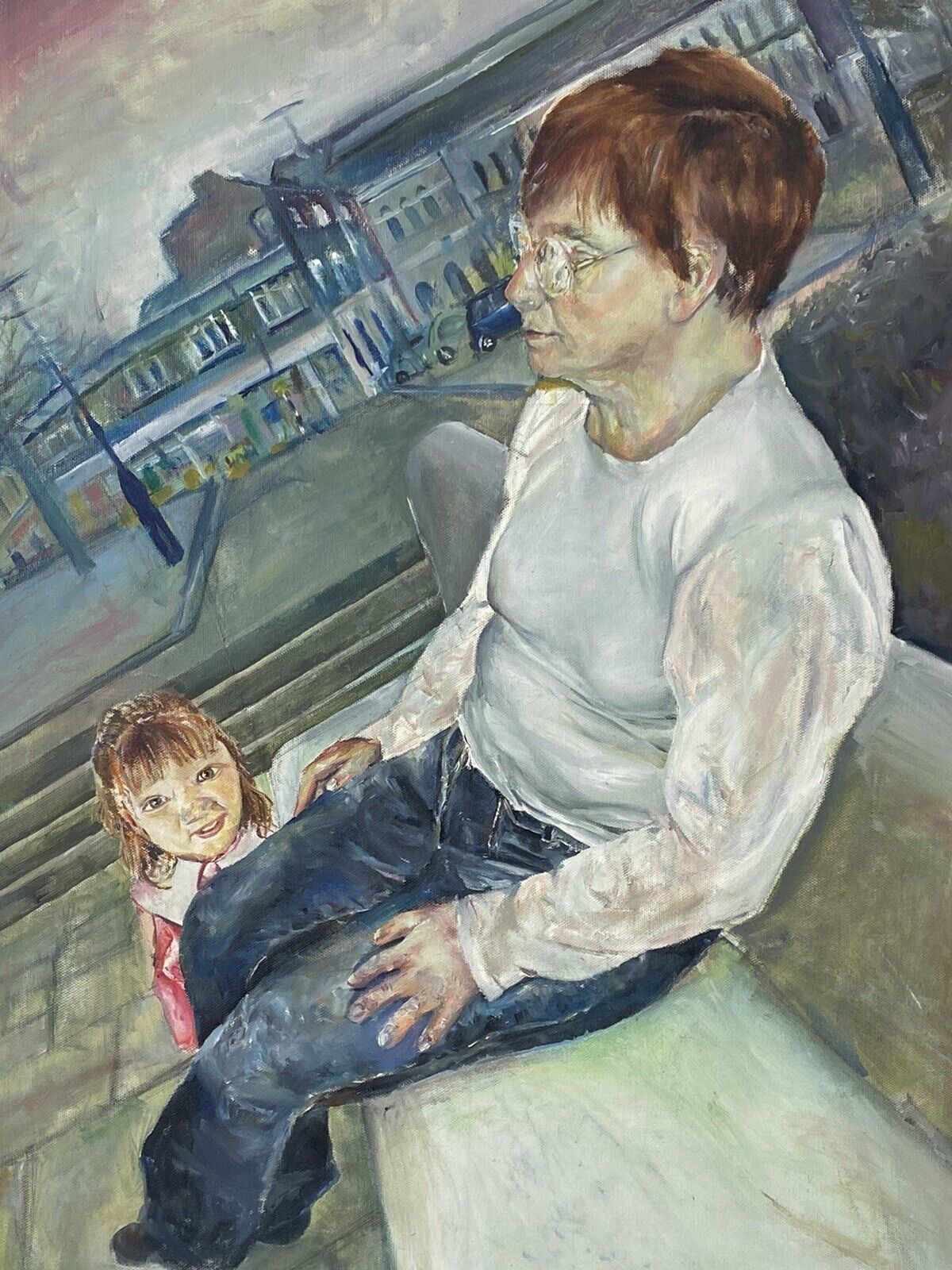 Pair Of 20th Century Contemporary Expressionist Oil Paintings After Lucian Freud photo vinterior