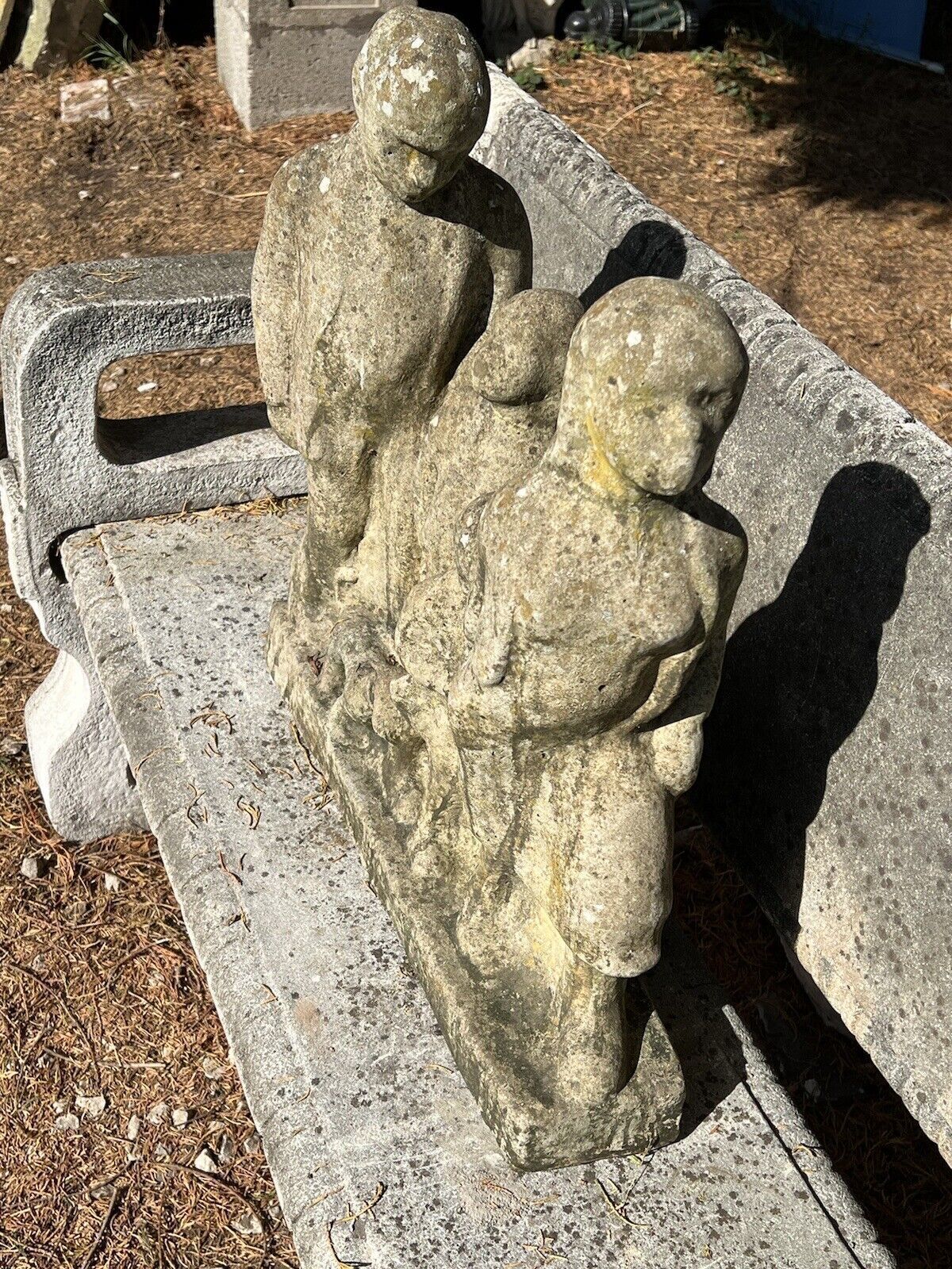 349.0 Modernistic Henri Moore Style 'Family Walk' Garden Sculpture photo