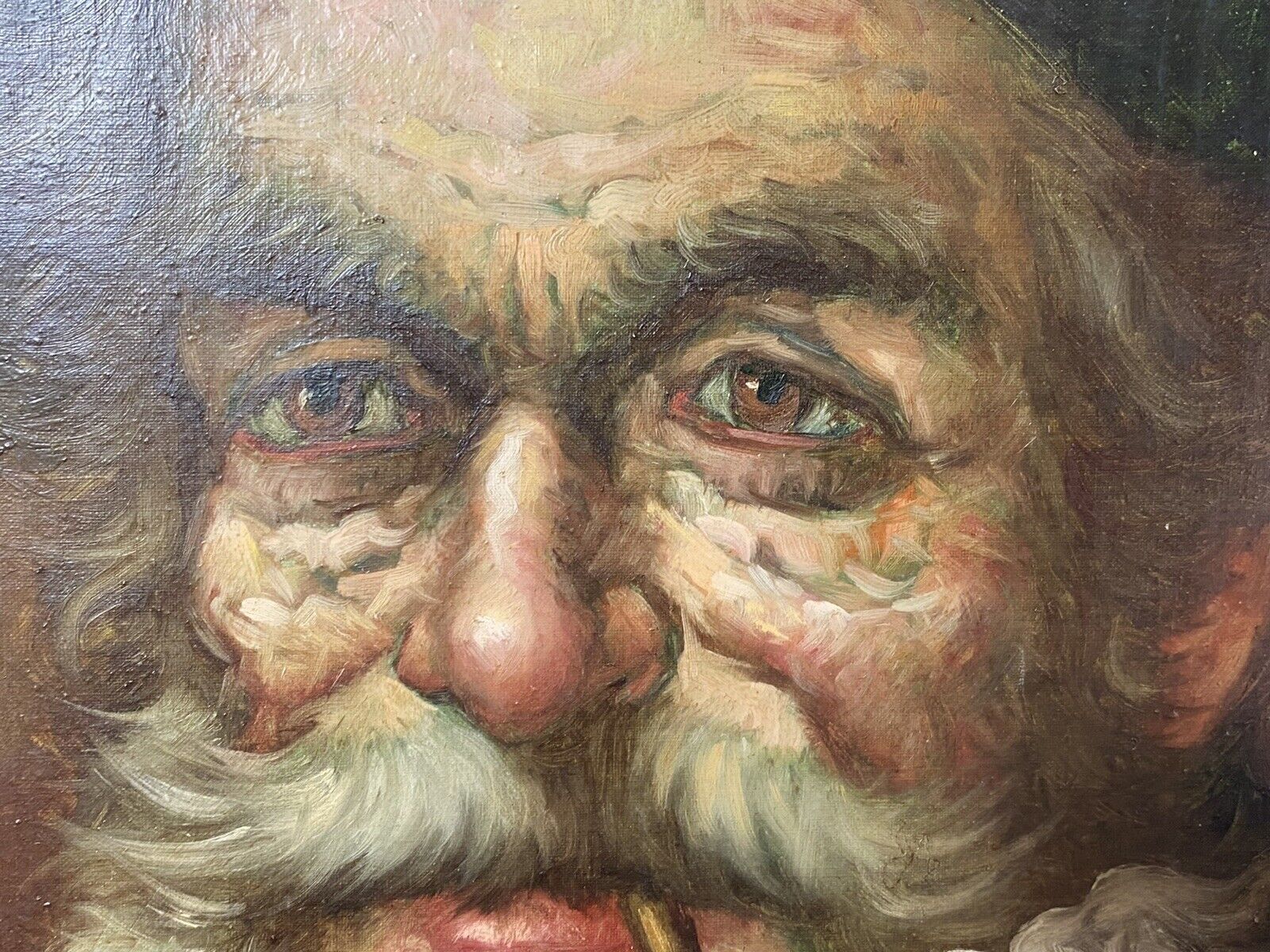 Original Portrait Old Gentleman Smoking A Pipe By Artist Jose Olles Of Barcelona photo 450.0