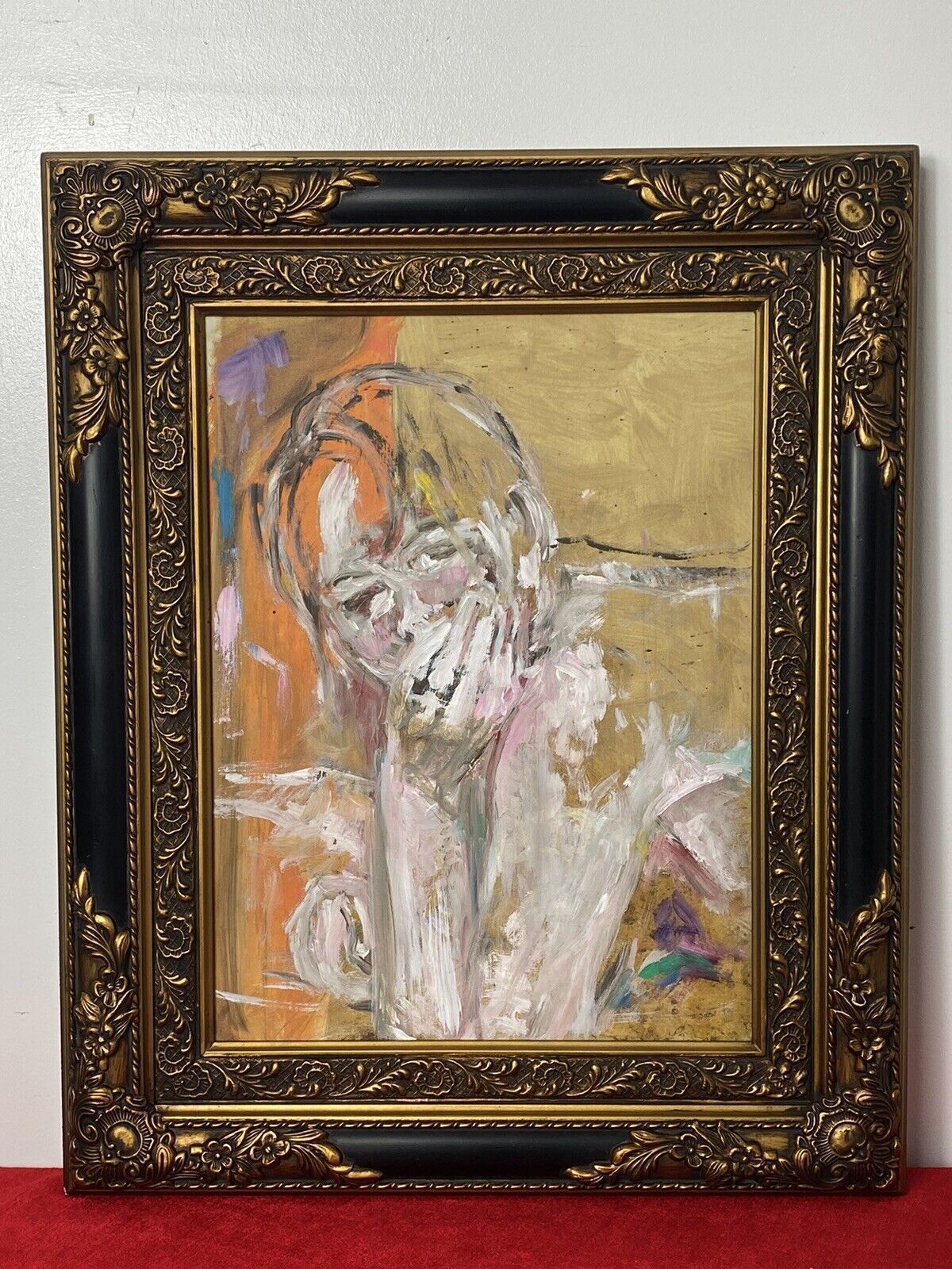 Impressionist Face And Hands Portrait Study By British Artist Micheal Jenkins photo furniture