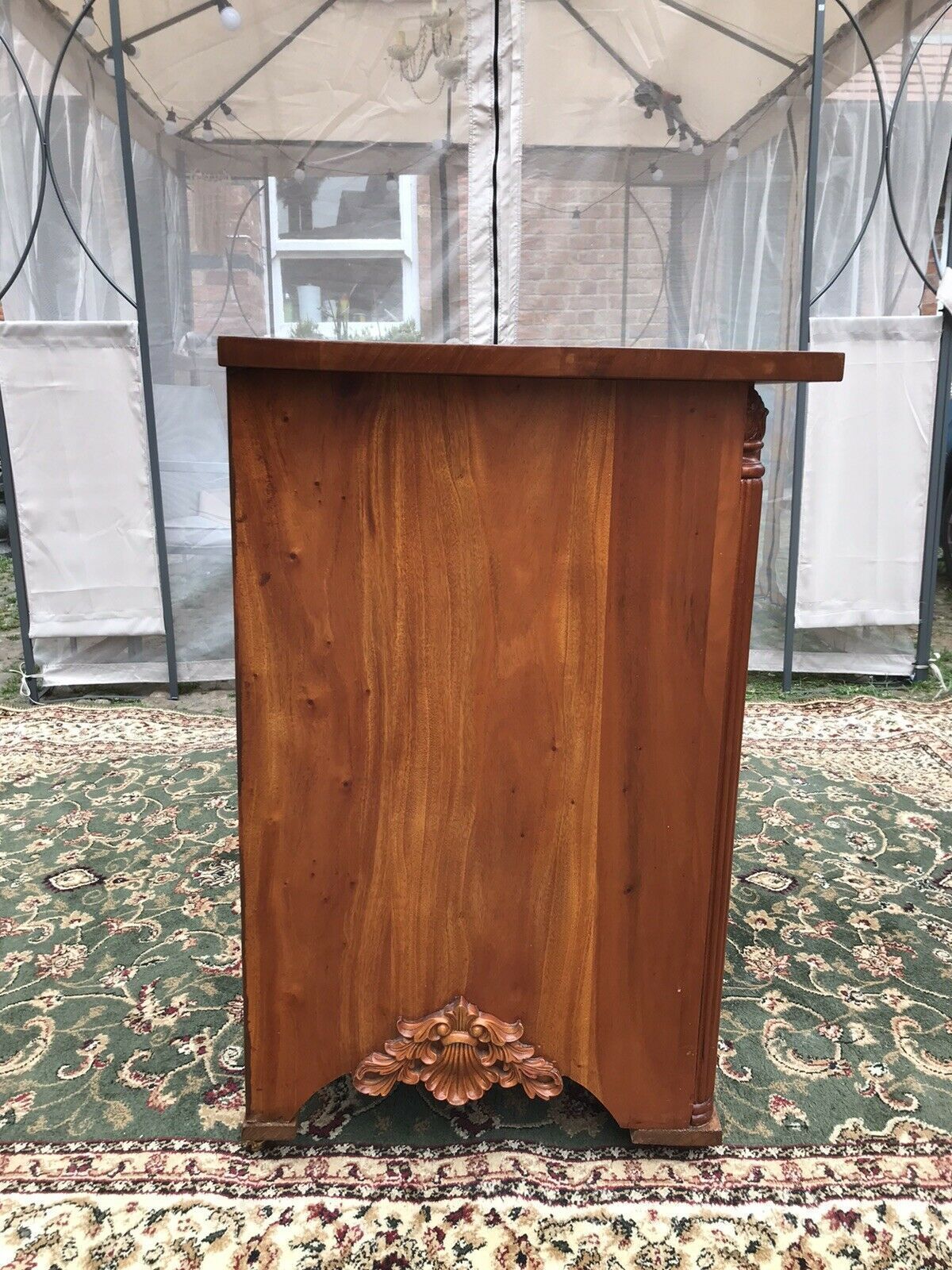 Famous Admiral Lord Nelson Style Admirality Office Desk In Solid Teak photo vintage