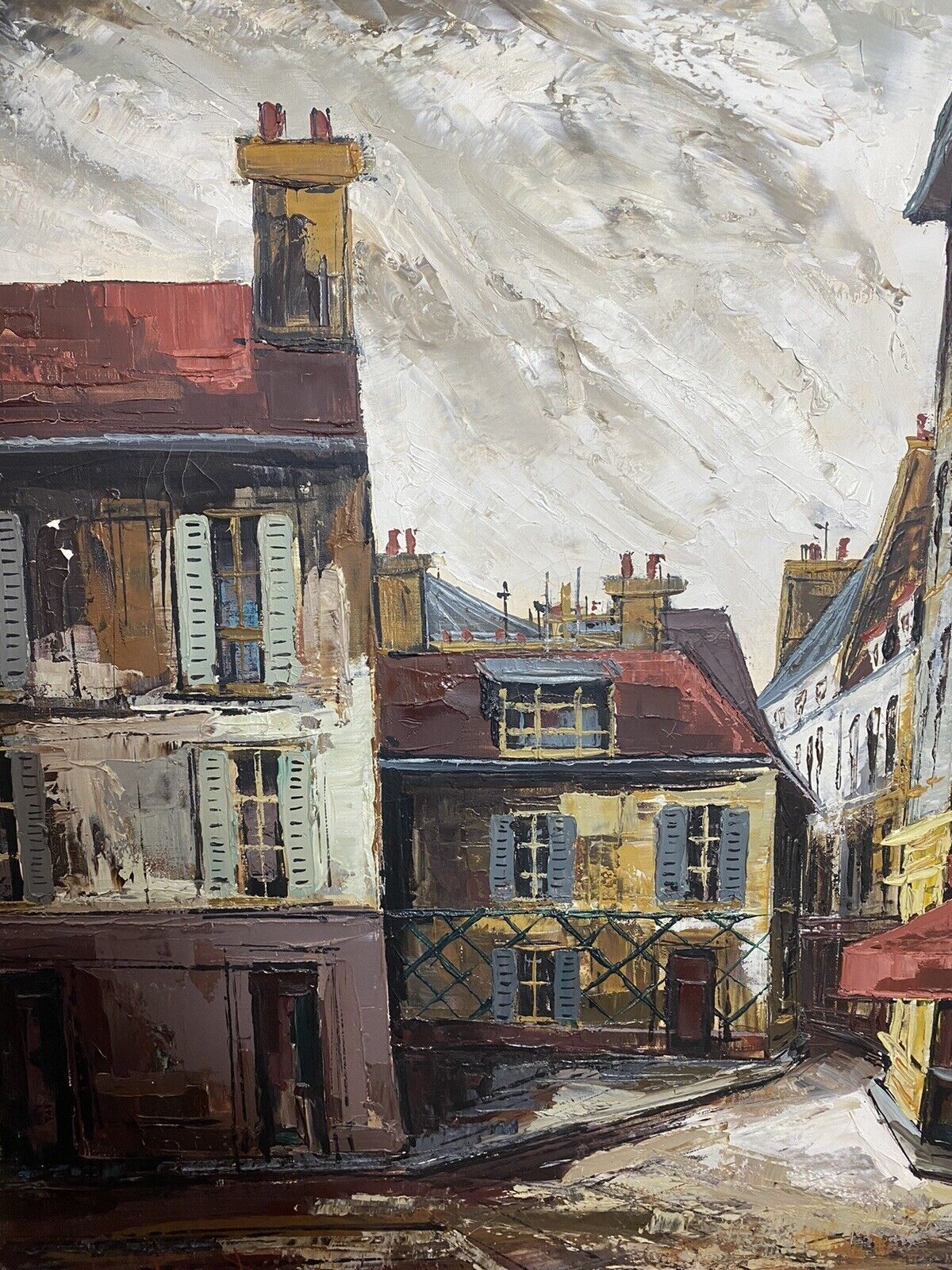 Parisian Street Scene ‘Maison Catherine’ Oil Work Of Art By Jose Daroca photo vinterior