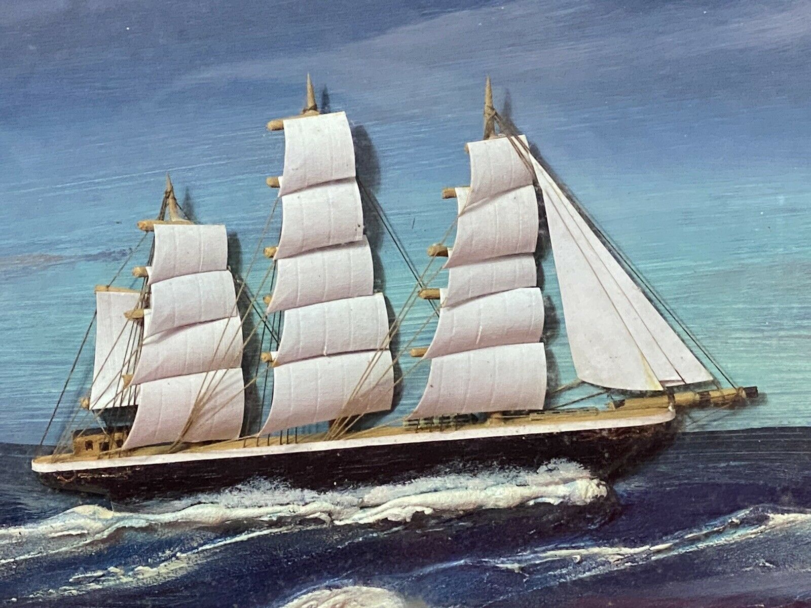 Nautical Diorama Model Artwork Of Historic British Tea Clipper Ship ‘Cutty Sark photo for sale