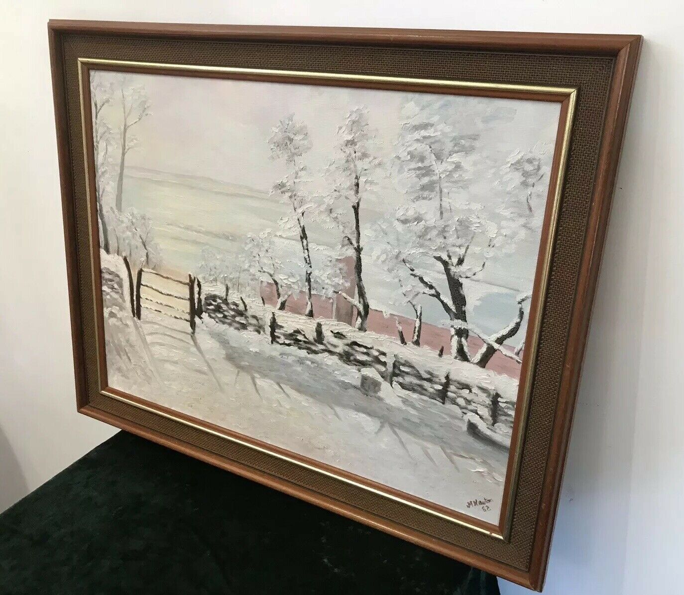 Original Oil Artwork Titled ‘The Magpie’ After Claude Monet By Artist M Newton photo 265.0