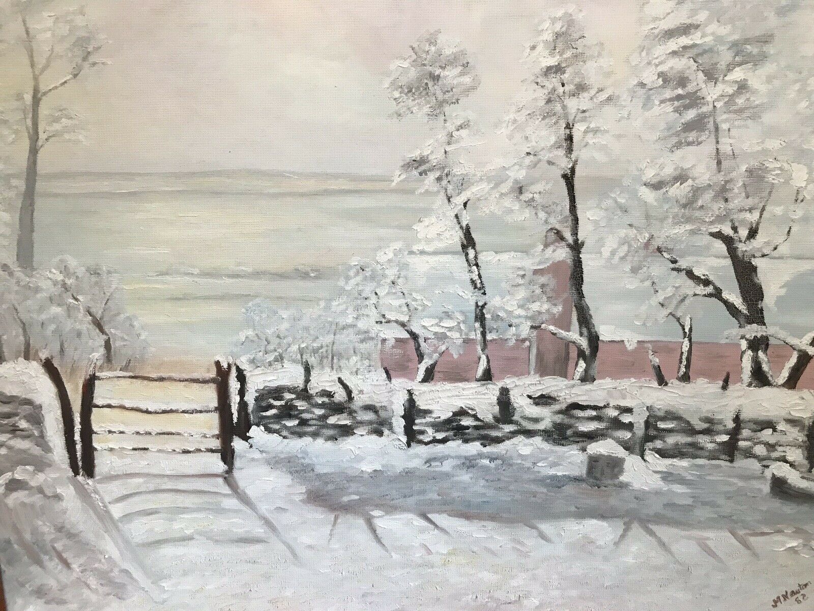 Original Oil Artwork Titled ‘The Magpie’ After Claude Monet By Artist M Newton photo buy