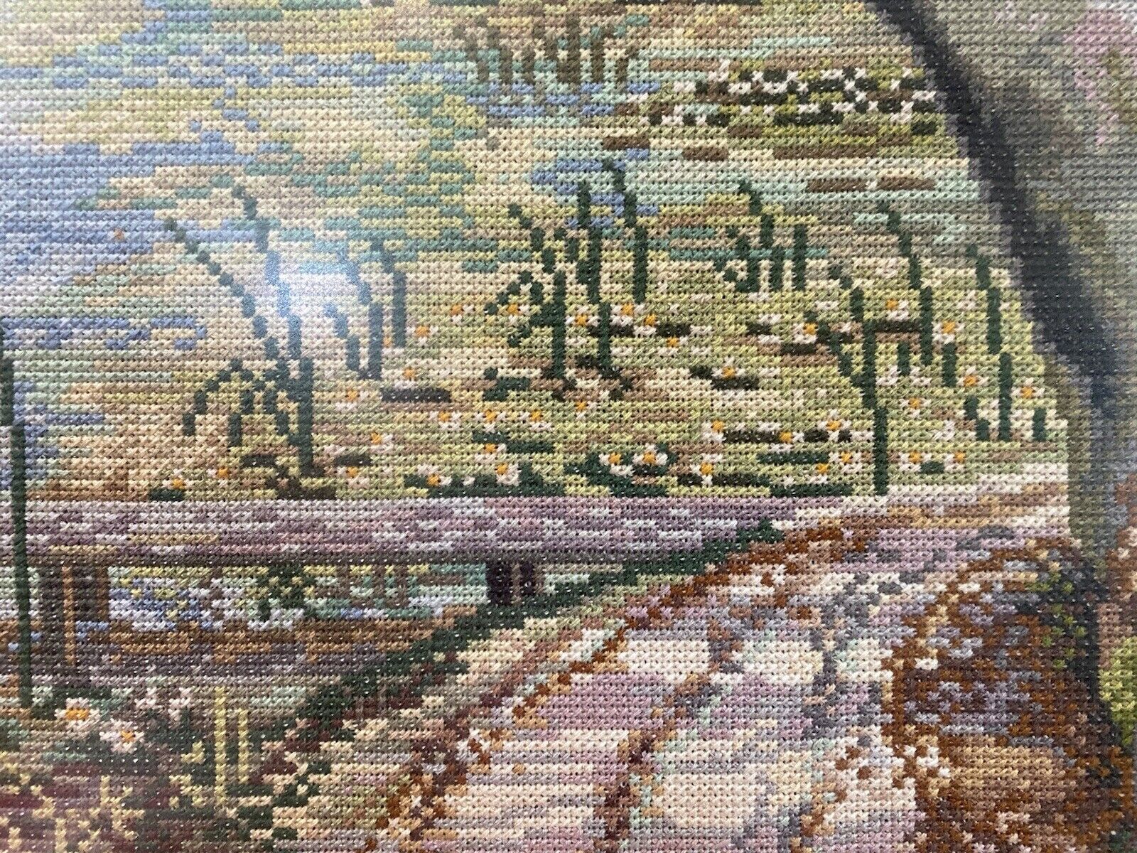 Hand Woven Lake Windermere Landscape Tapestry With Fisherman In Rowing Boat photo buy