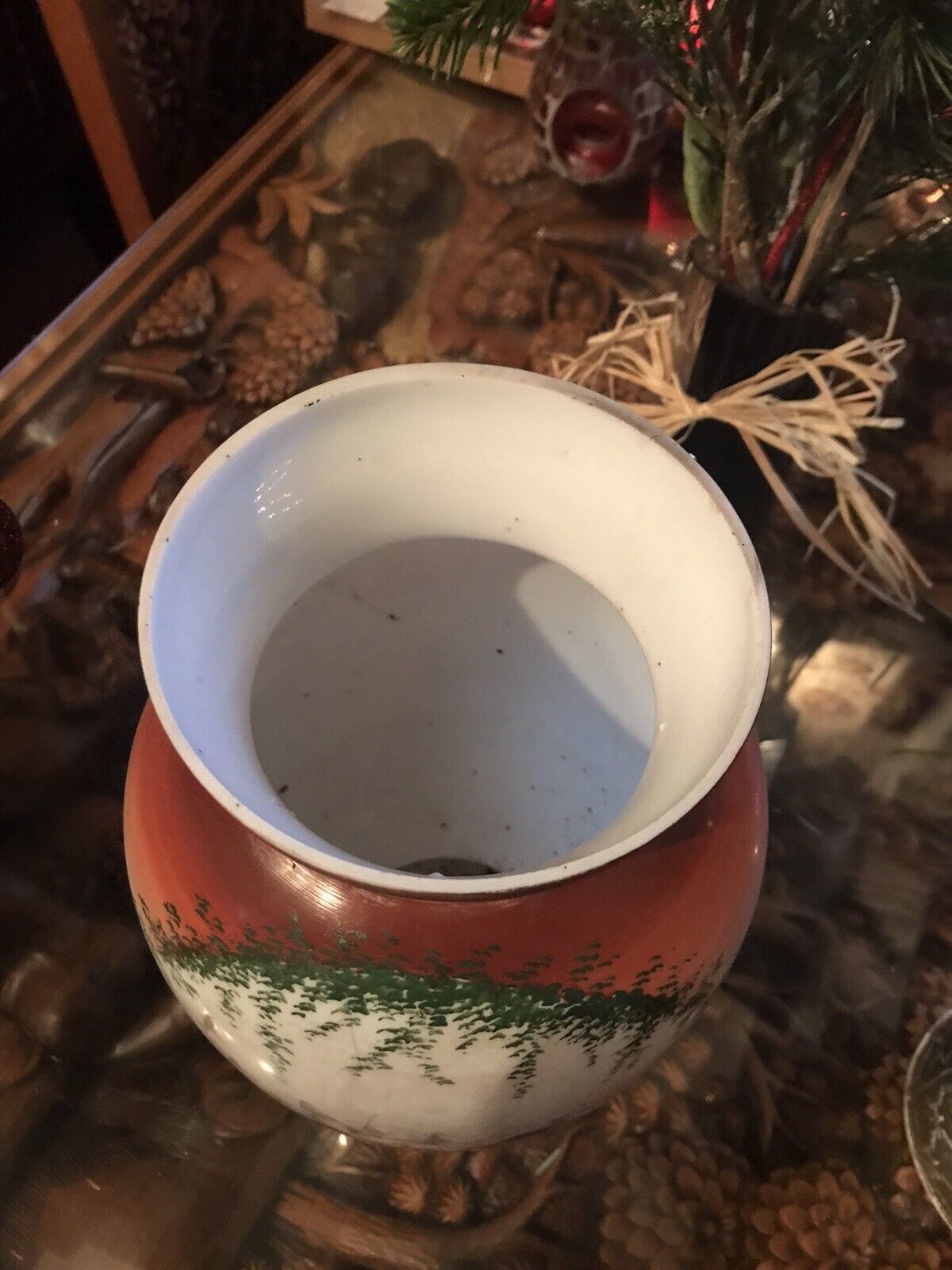 Impressive French Antique Opaque Glass Vase photo buy