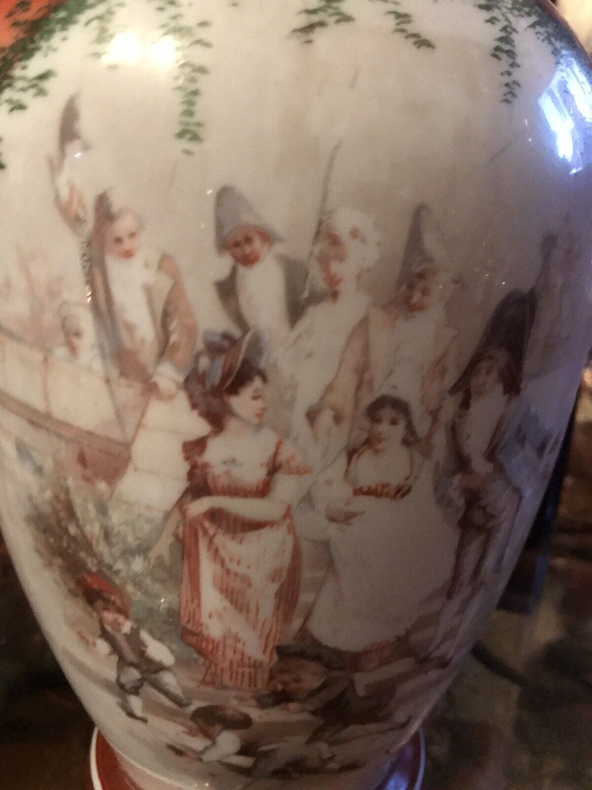photo for sale Impressive French Antique Opaque Glass Vase