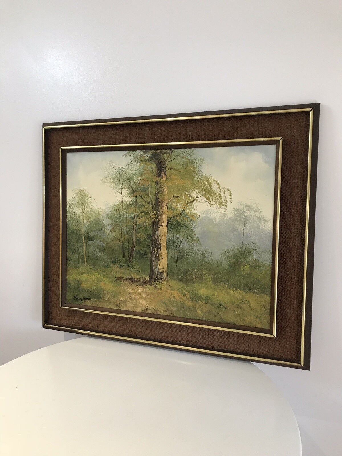 Dutch Woodland Scene Landscape Signed By The Artist Knupsnord photo 199.0