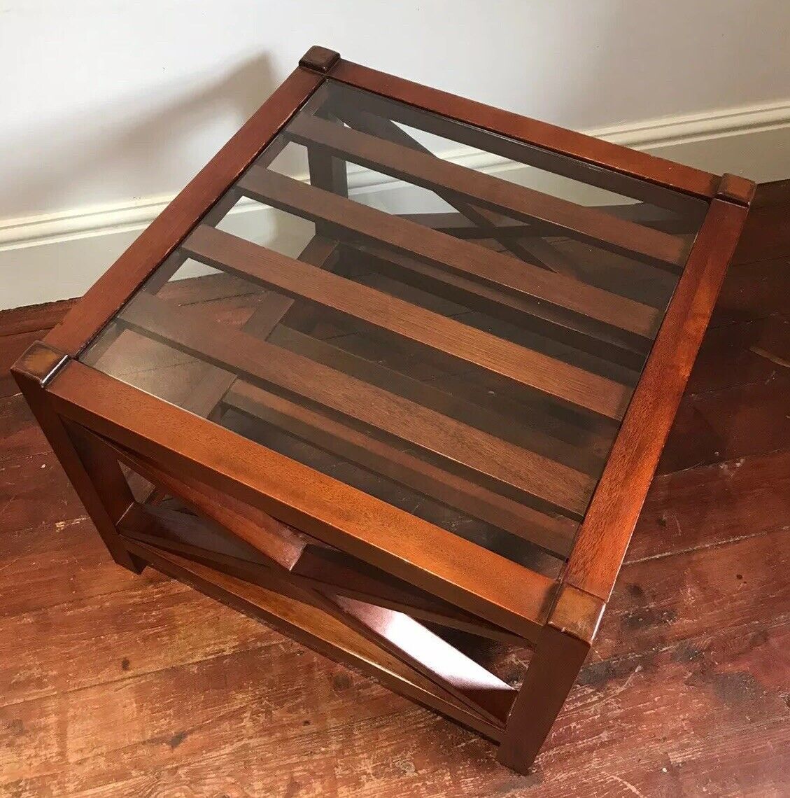 Sea Captains Mahogany X Frame Coffee Table Stunning Maritime Piece photo buy