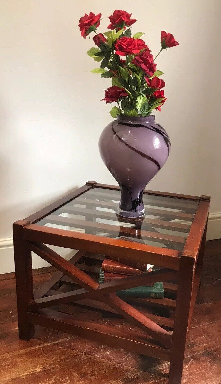 photo for sale Sea Captains Mahogany X Frame Coffee Table Stunning Maritime Piece