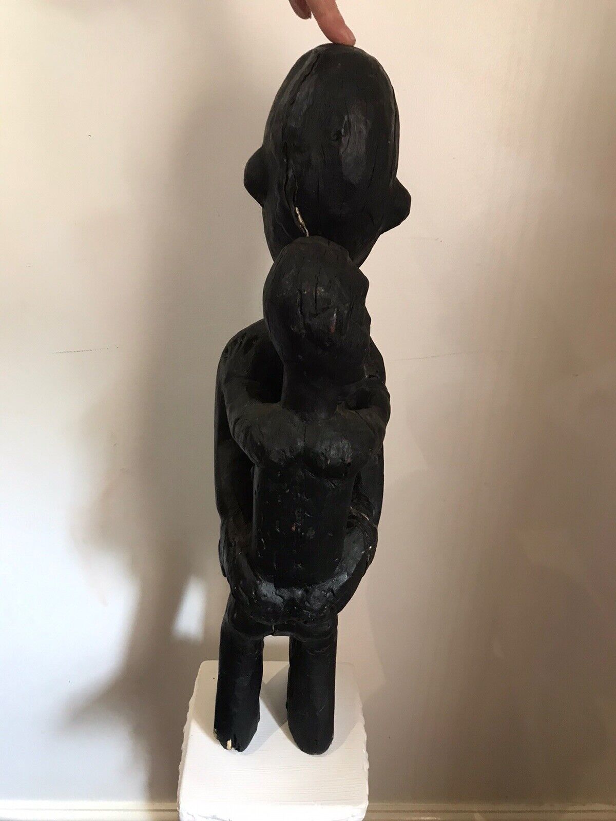 Museum Grade African Primitive Congo Style Wood Carving Mother And Child photo Art