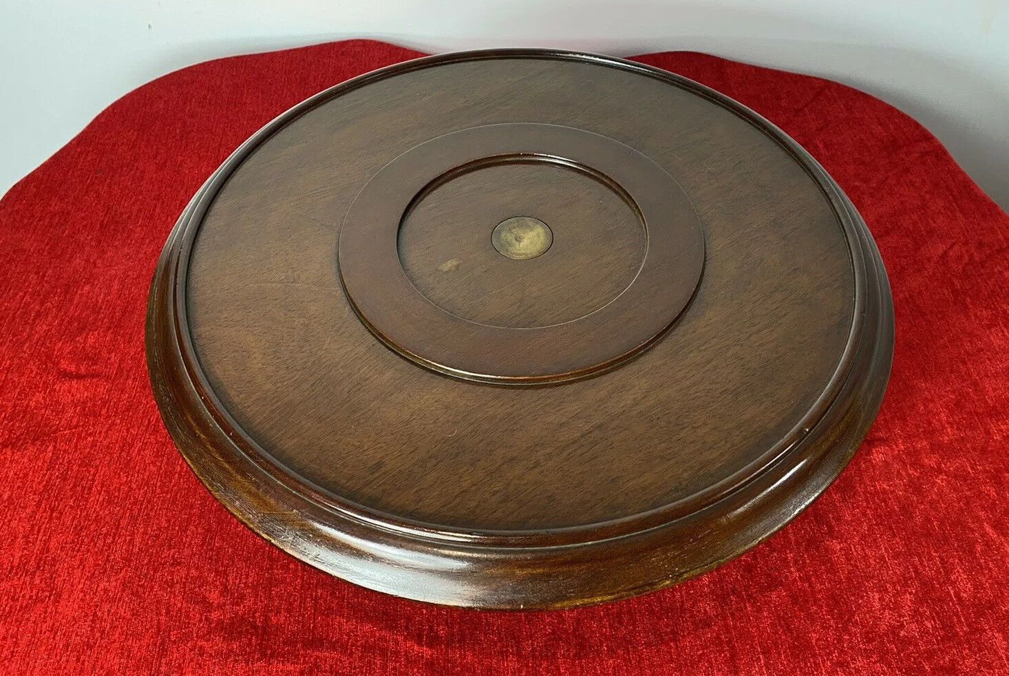 Antique Georgian Circa 1890 Lazy Susan Turntable In Rich Mahogany photo 595.0