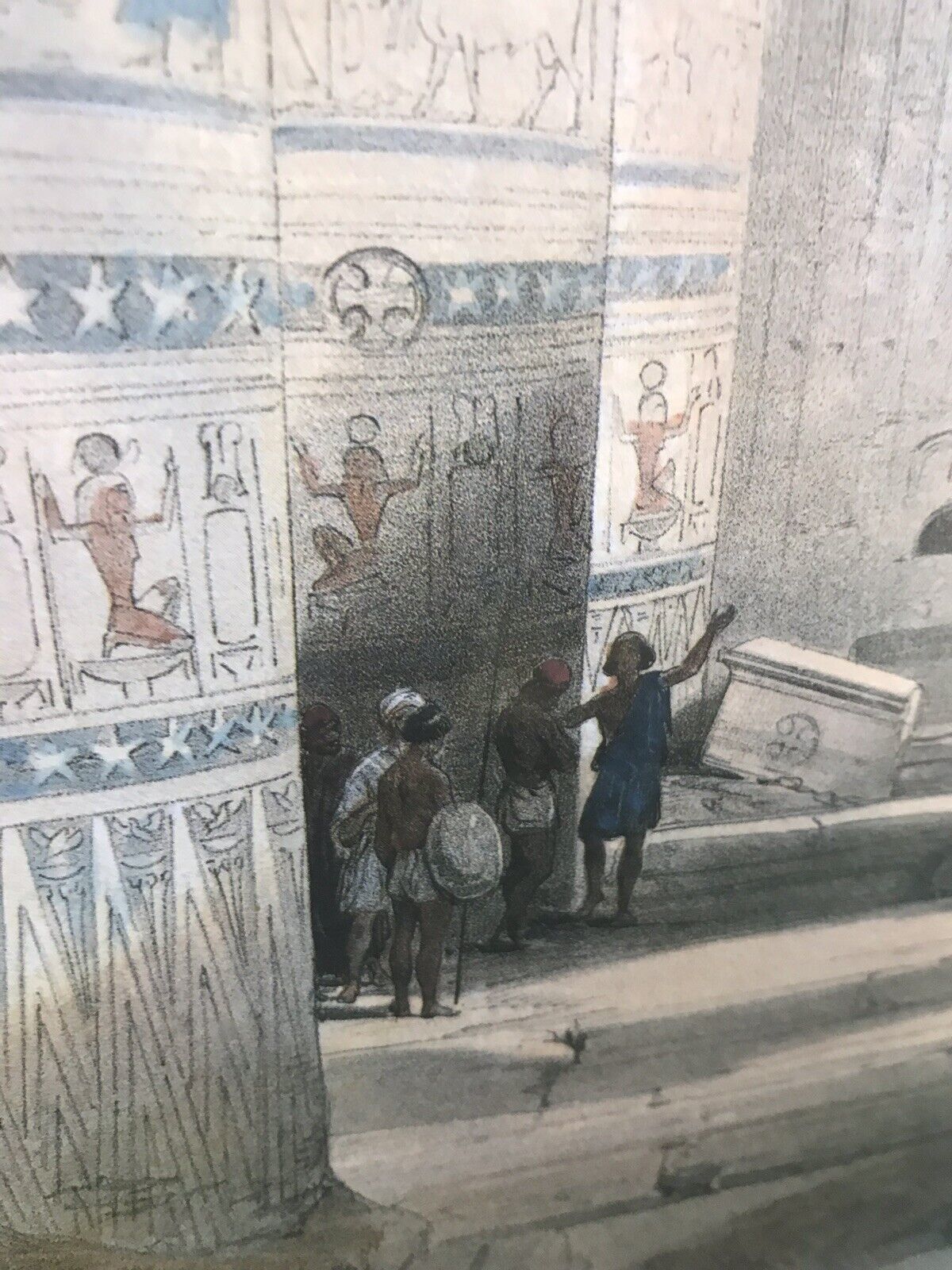 photo furniture Fine Lithograph ‘View Under The Grand Portico Philae Egypt’ David Roberts R.A