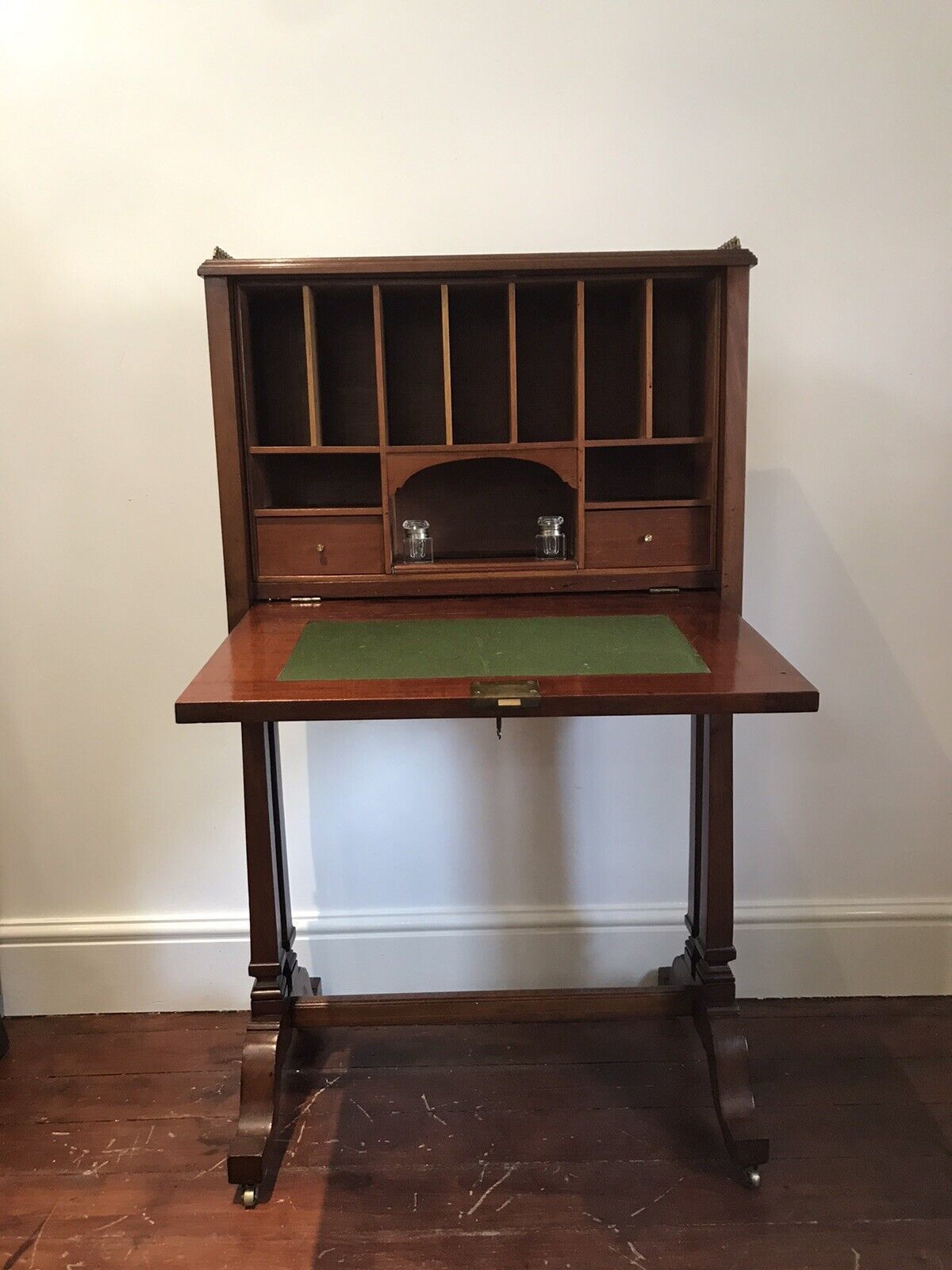 Fine Victorian Sheritan Style Escritoire On Stand photo vinterior
