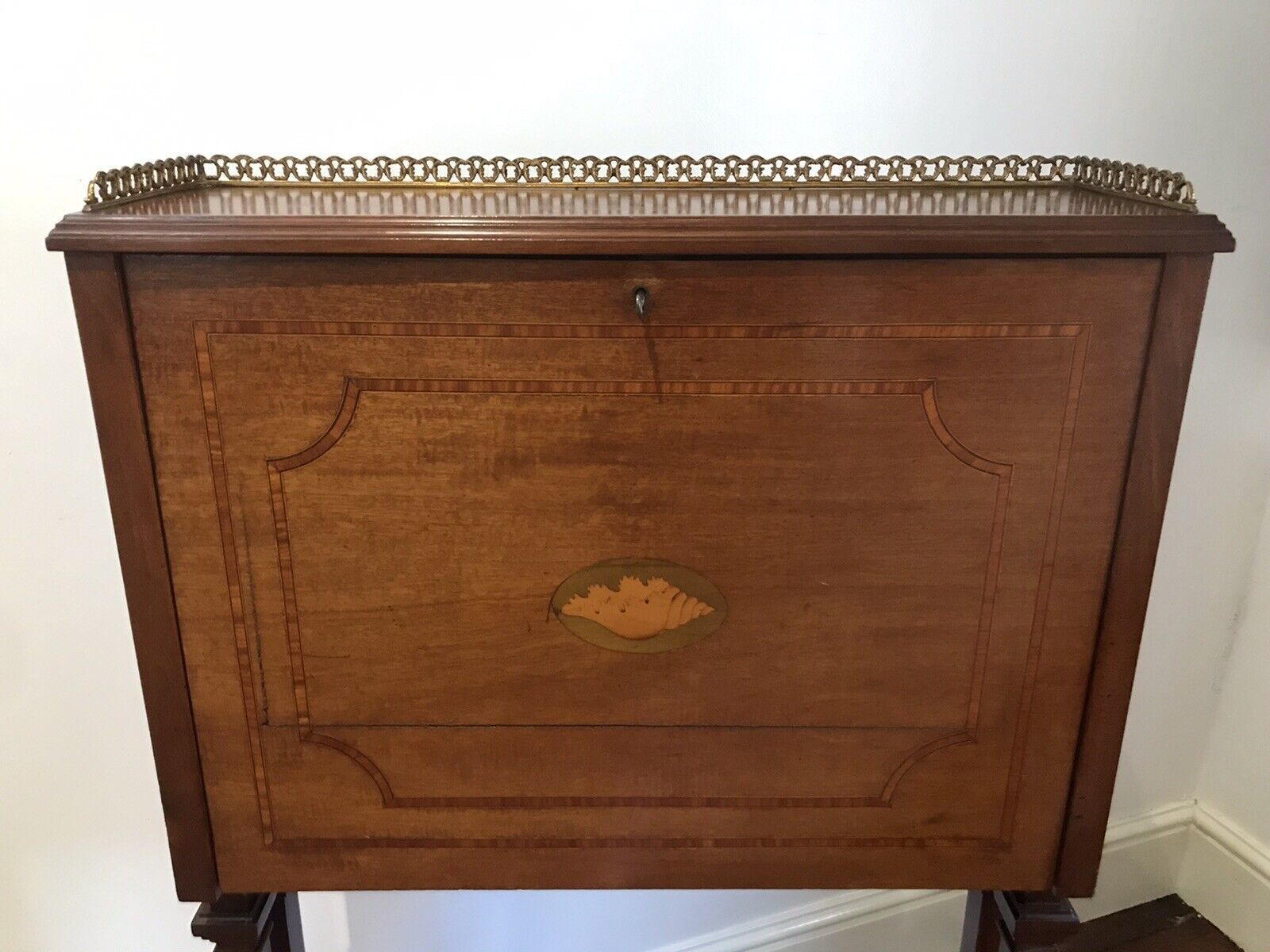 725.0 Fine Victorian Sheritan Style Escritoire On Stand photo