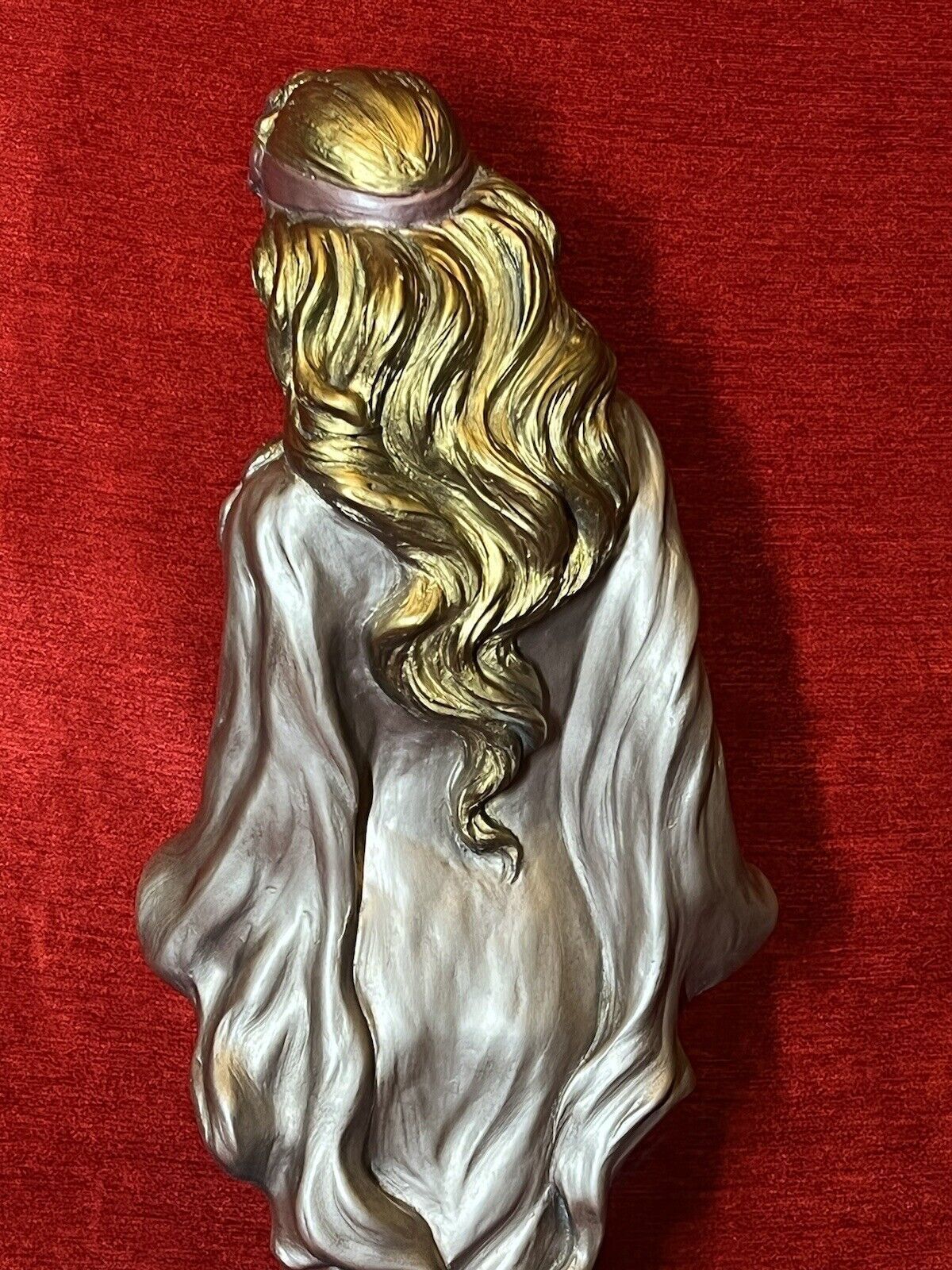 photo for sale Sculptor Alice Heath 'Princess With Hibiscus Bouquet' Ornamental Showpiece