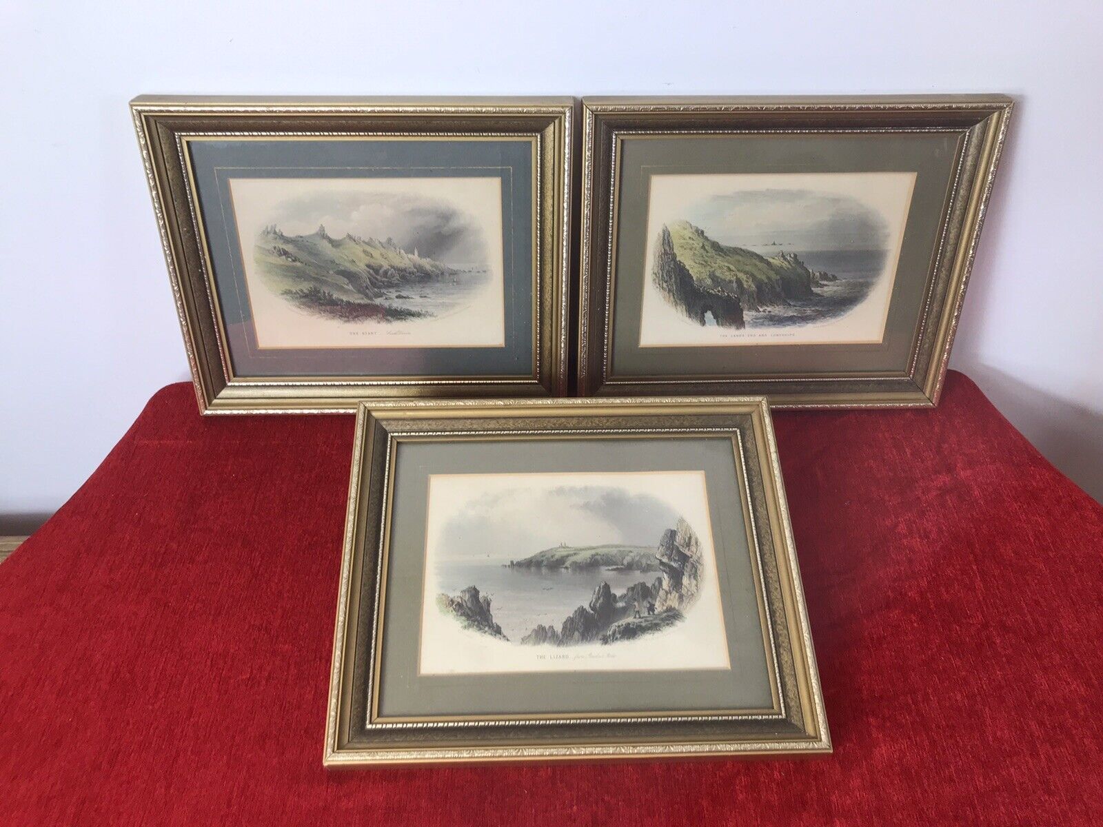 Trio Of Framed Lithographs By Cornish Artist Richard John Penreath 1806 1869