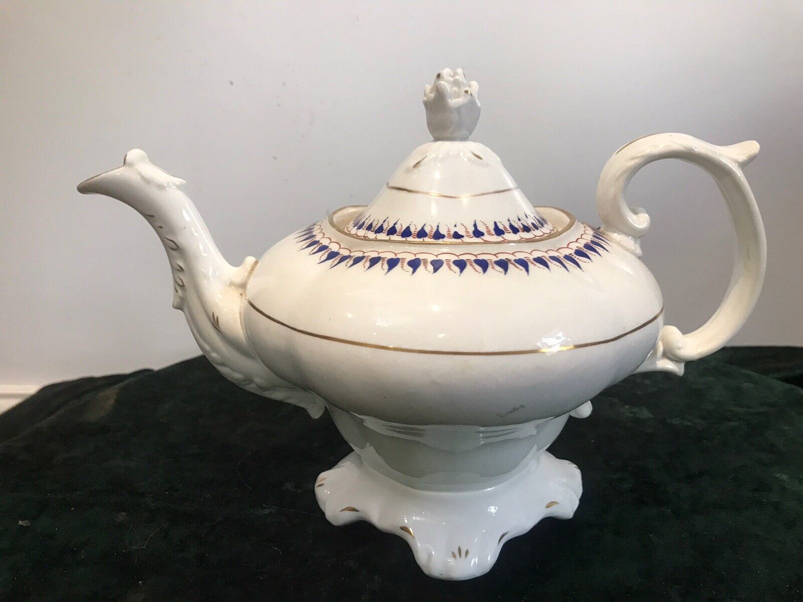 Fine Ornate Porcelain Napoleonic ‘Limoges’ France Floral Gilt Decoration Tea Pot photo for sale