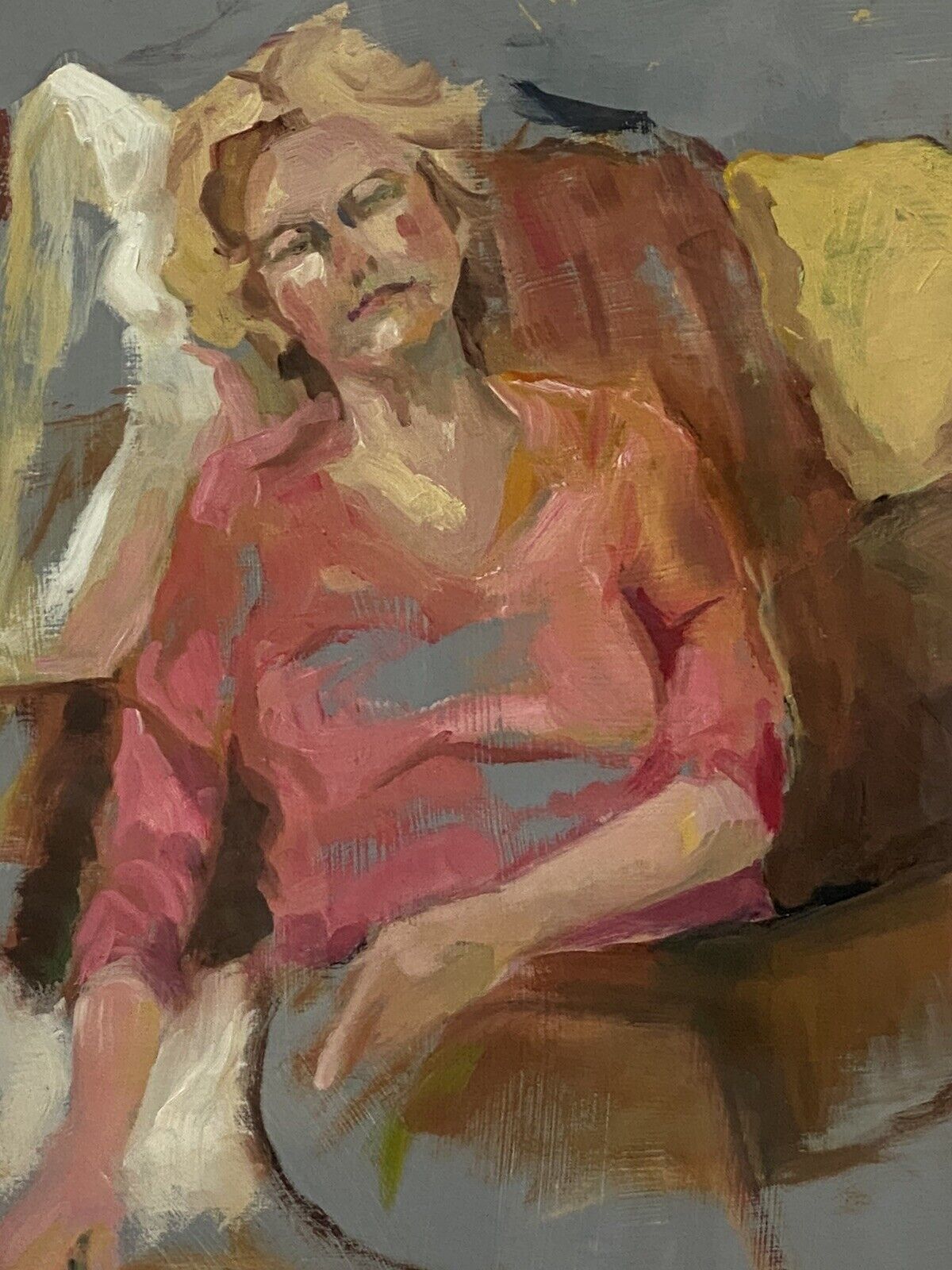 Modern Art Portrait Of Lady Muse ‘Helen’ By Artist Michael Jenkins photo vintage
