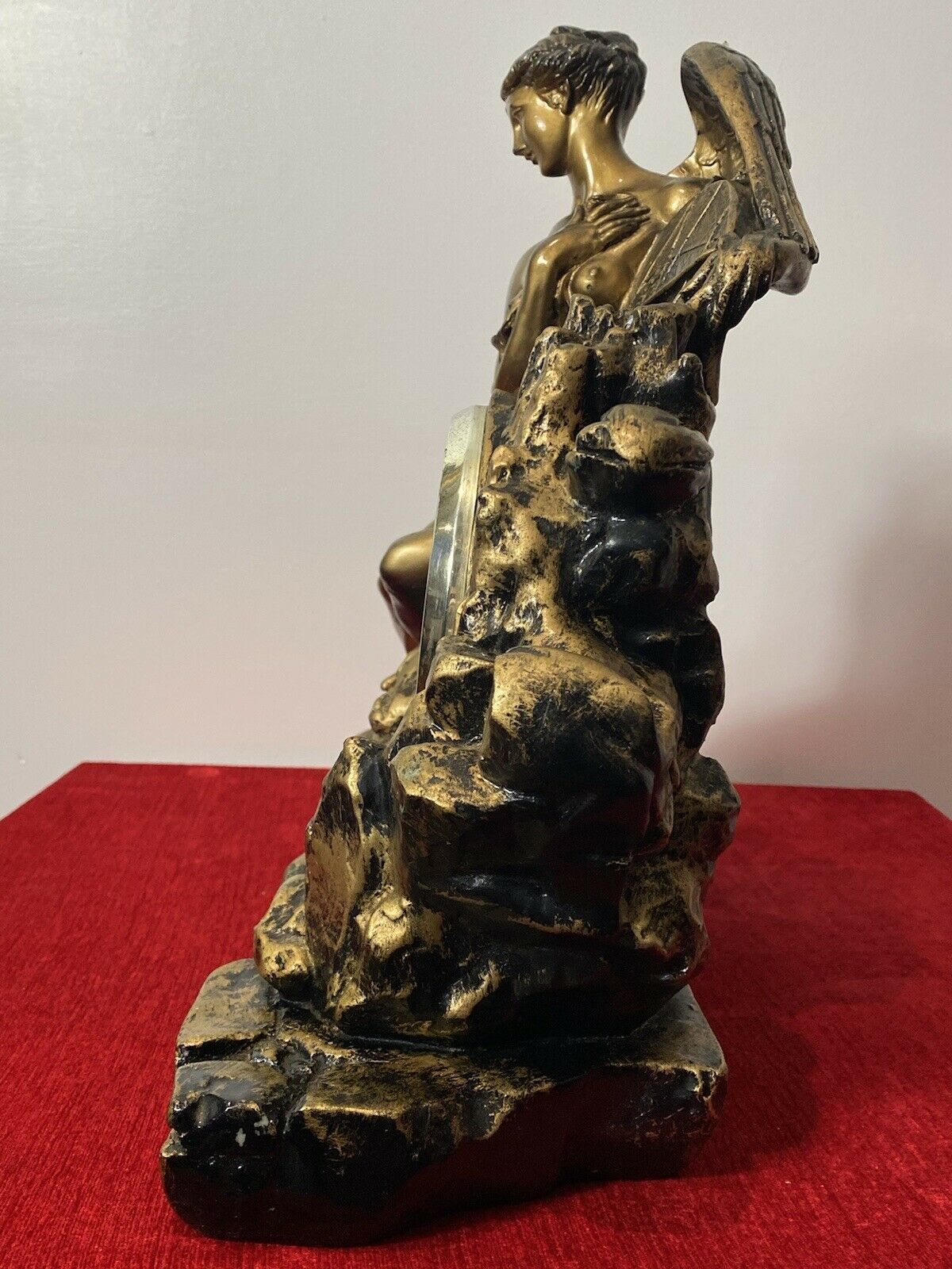 photo furniture Classical Athen Goddess Of Wisdom Ornate Gilded Mantle Clock W M Widdop Movement