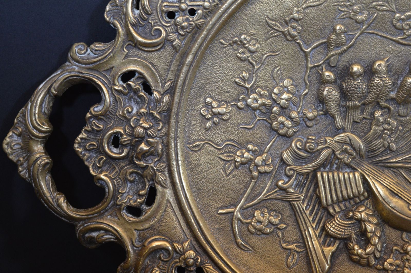 Large (4 Kg ) Bronze Centre Piece/Decorative Plate,C1870 photo 275.0