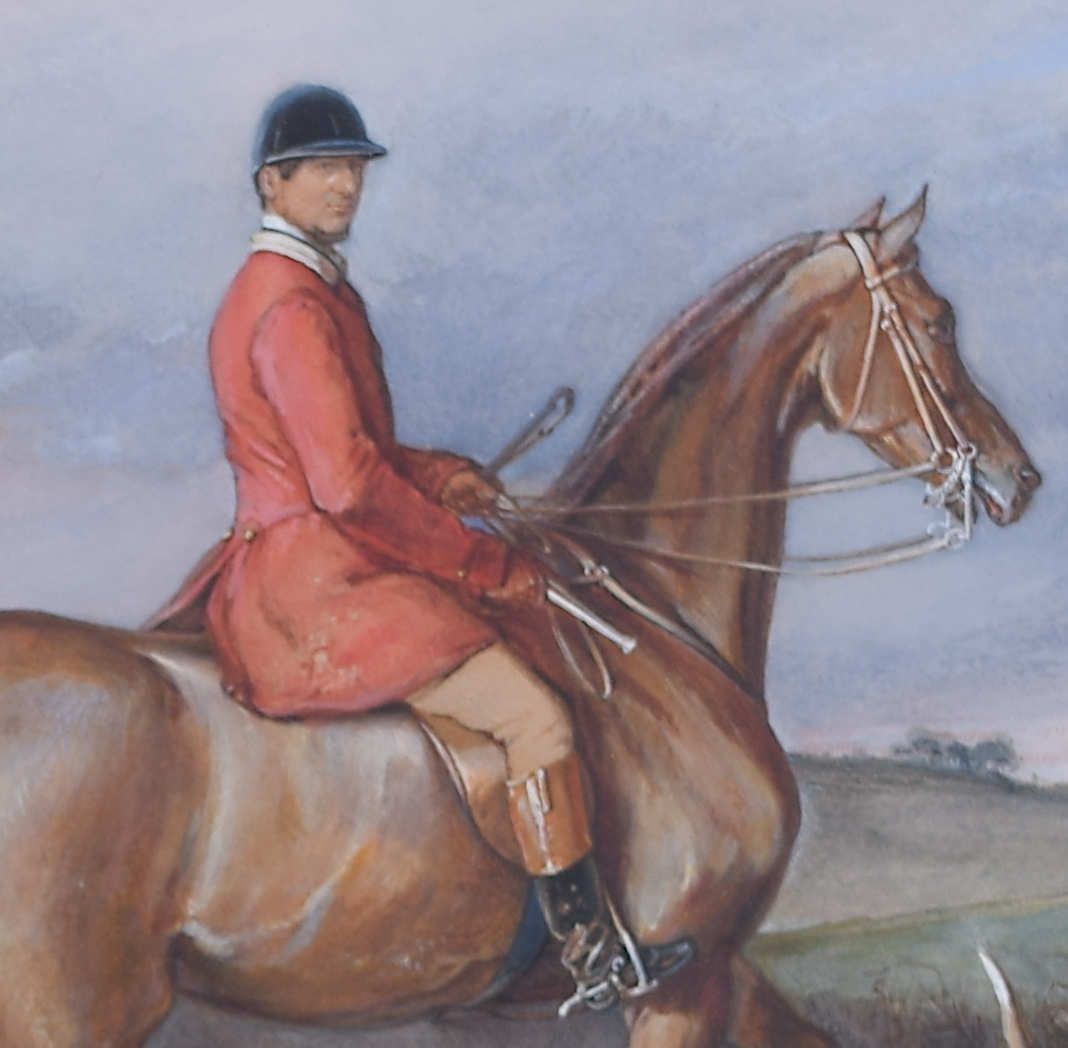 H. Fluiss Charles Payne, Huntsman To The Pytchley Hounds On Redtape With The Hound Trueman (1862) photo for sale
