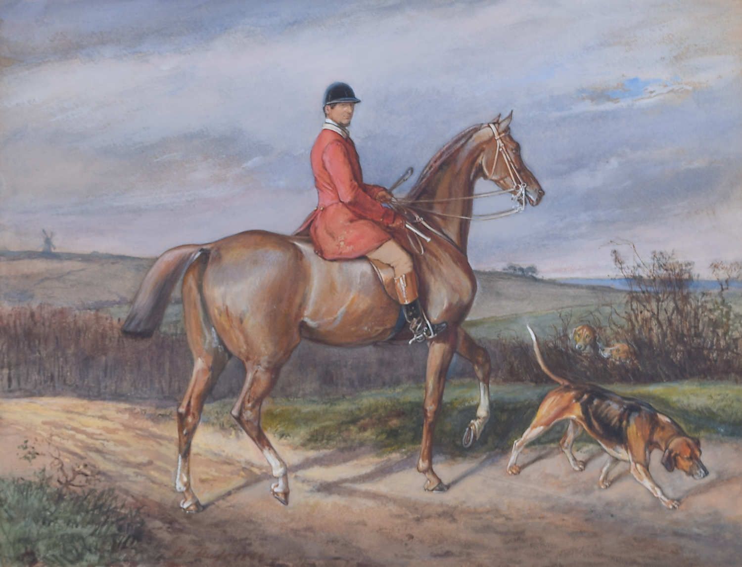 H. Fluiss Charles Payne, Huntsman To The Pytchley Hounds On Redtape With The Hound Trueman (1862) photo vinterior