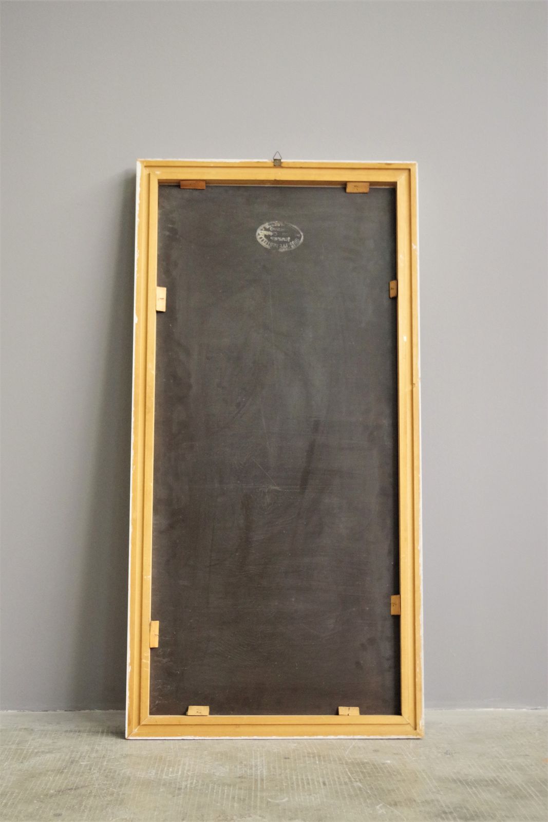 White Painted Wooden Frame Mirror   Giuseppe Restelli Cristani Mirrors, 1970s photo for sale
