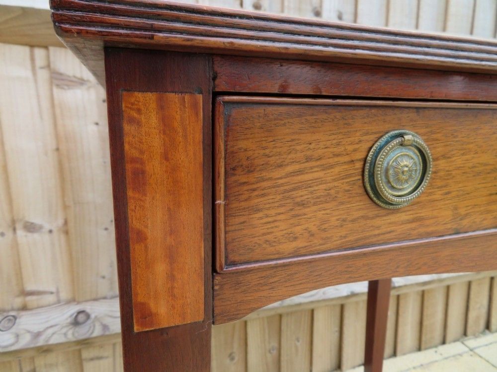A Very Elegant Early 19th Century Mahogany & Satinwood Inlaid Side Lamp Writing Table photo buy