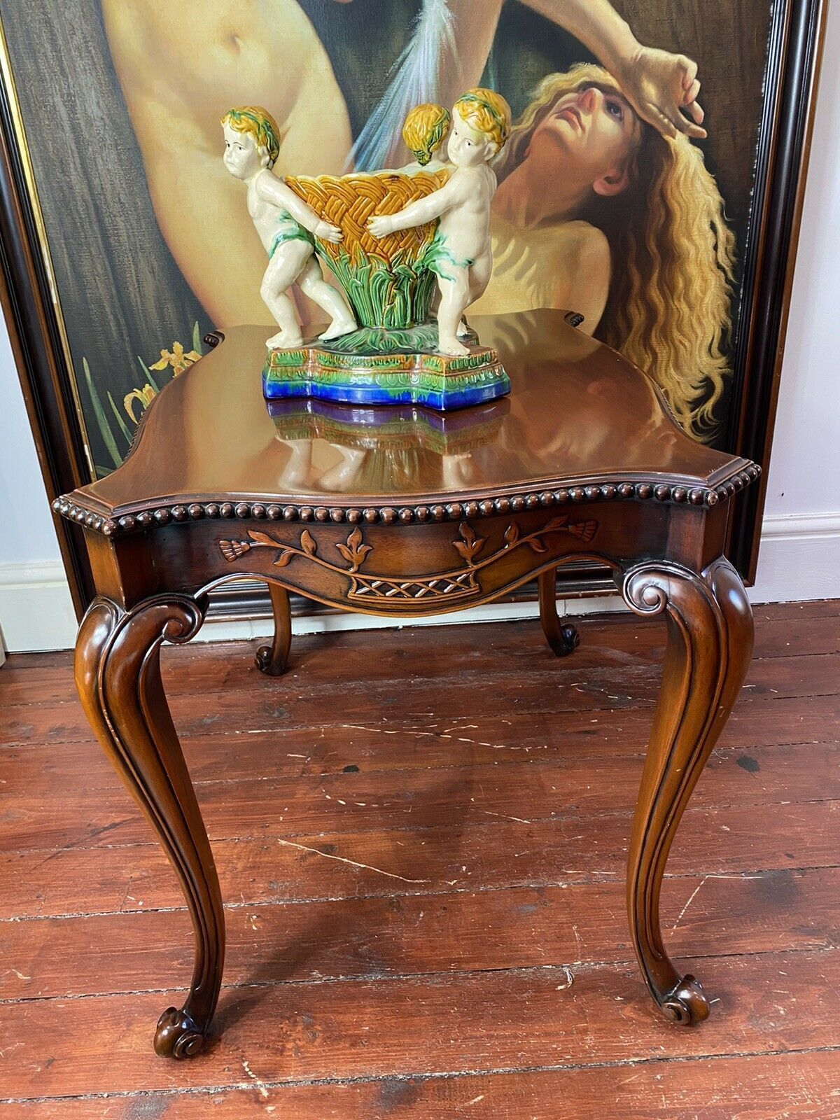 Stunning Elmwood Augustus Pugin Style Gothic Carved Centre Table photo 1125.0