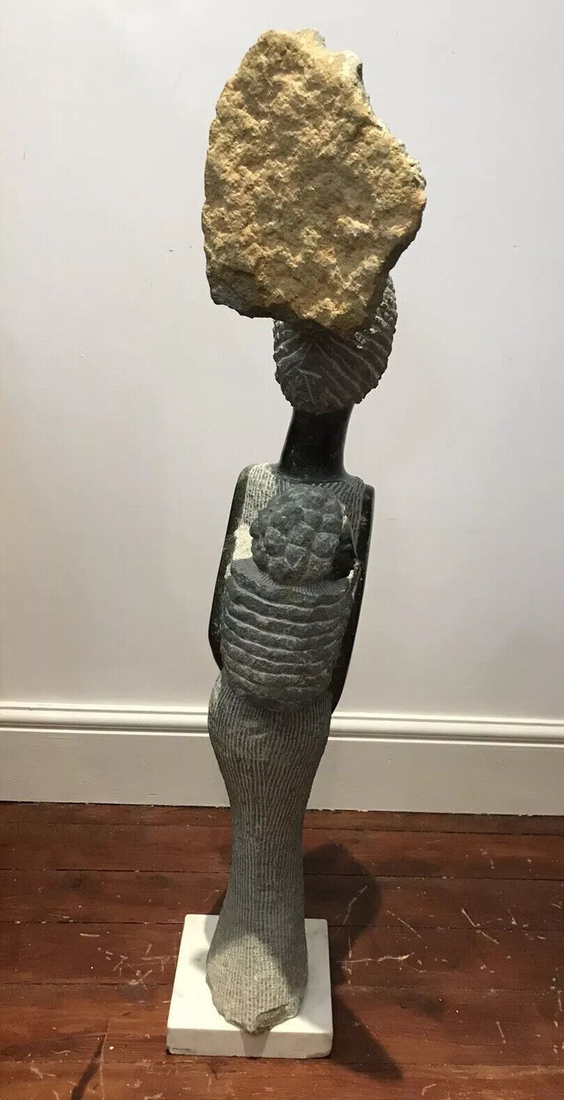 African Marble 20th Century Mother And Child Sculpture By Tendai Mutinhima photo buy
