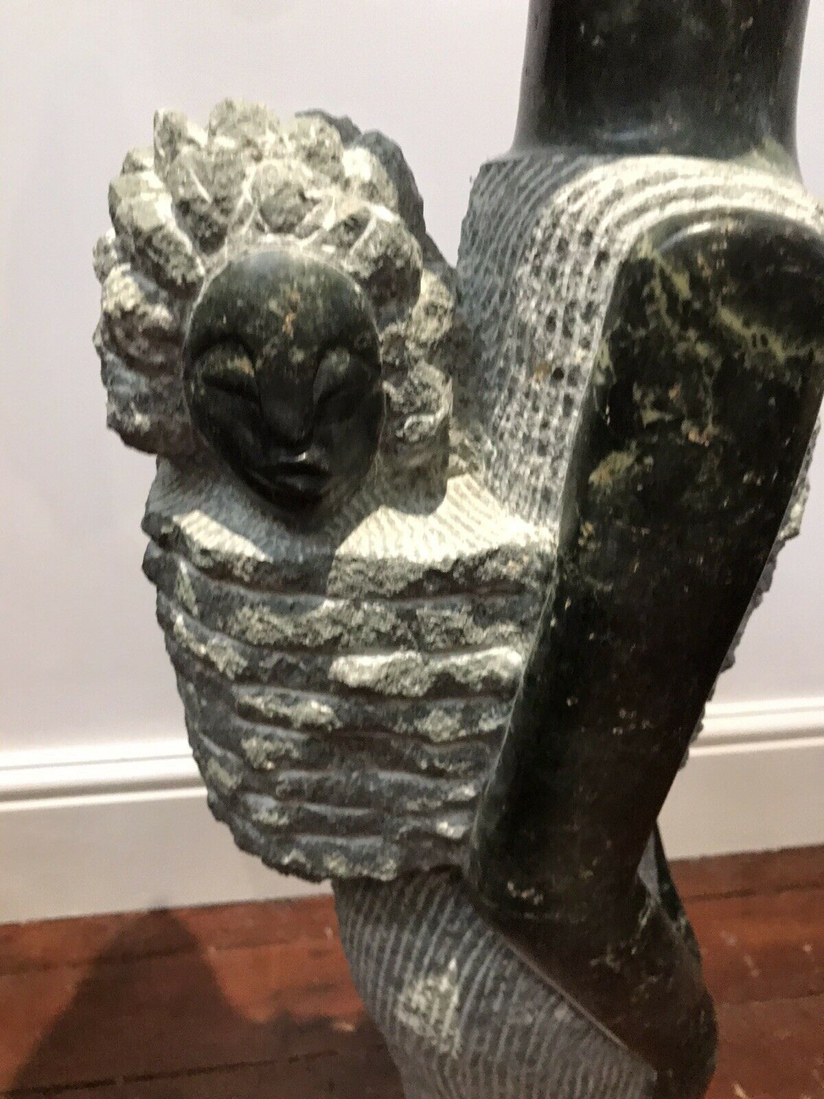 African Marble 20th Century Mother And Child Sculpture By Tendai Mutinhima photo vintage