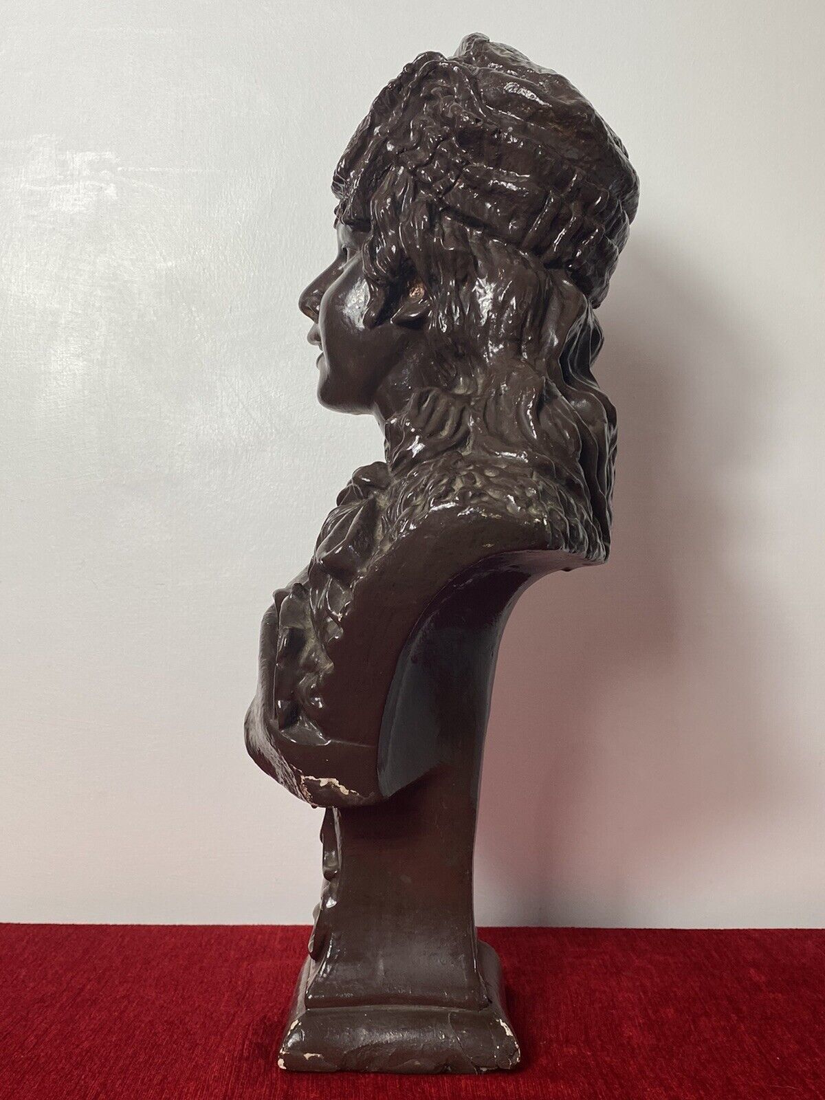 photo furniture Large French Art Deco Classical Bohemian Gypsy Woman Chalkware Bust
