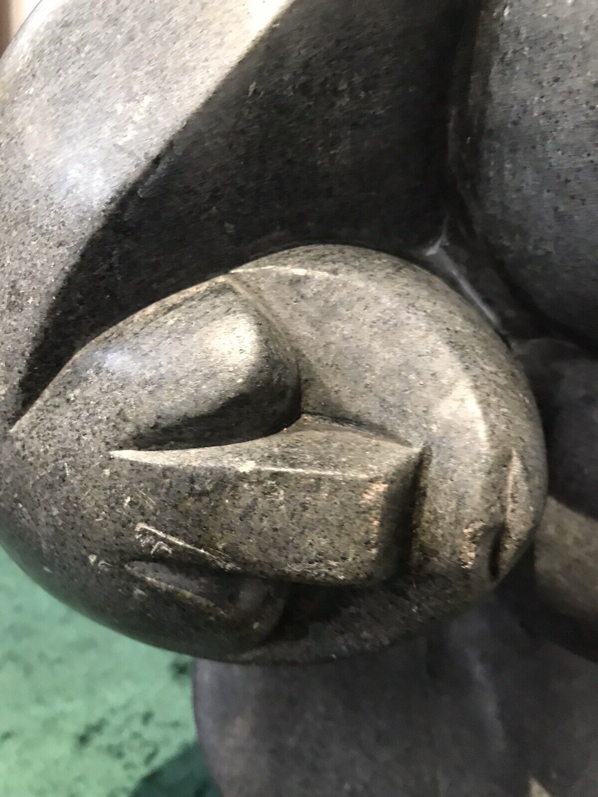 Fine Art 20th Century Carved 3 Heads Sculpture In The Style Of John Milne photo vinterior