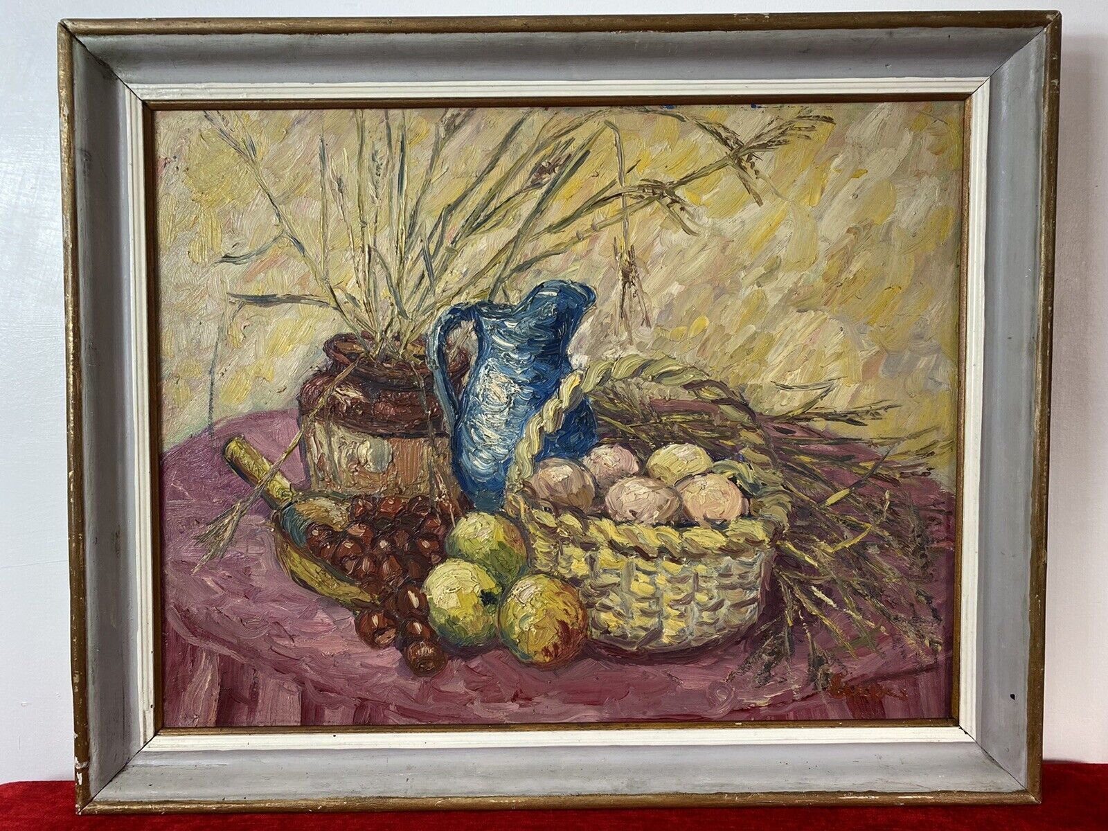 French Impressionist Oil Artwork Of Harvest Fruits After Claude Monet photo furniture